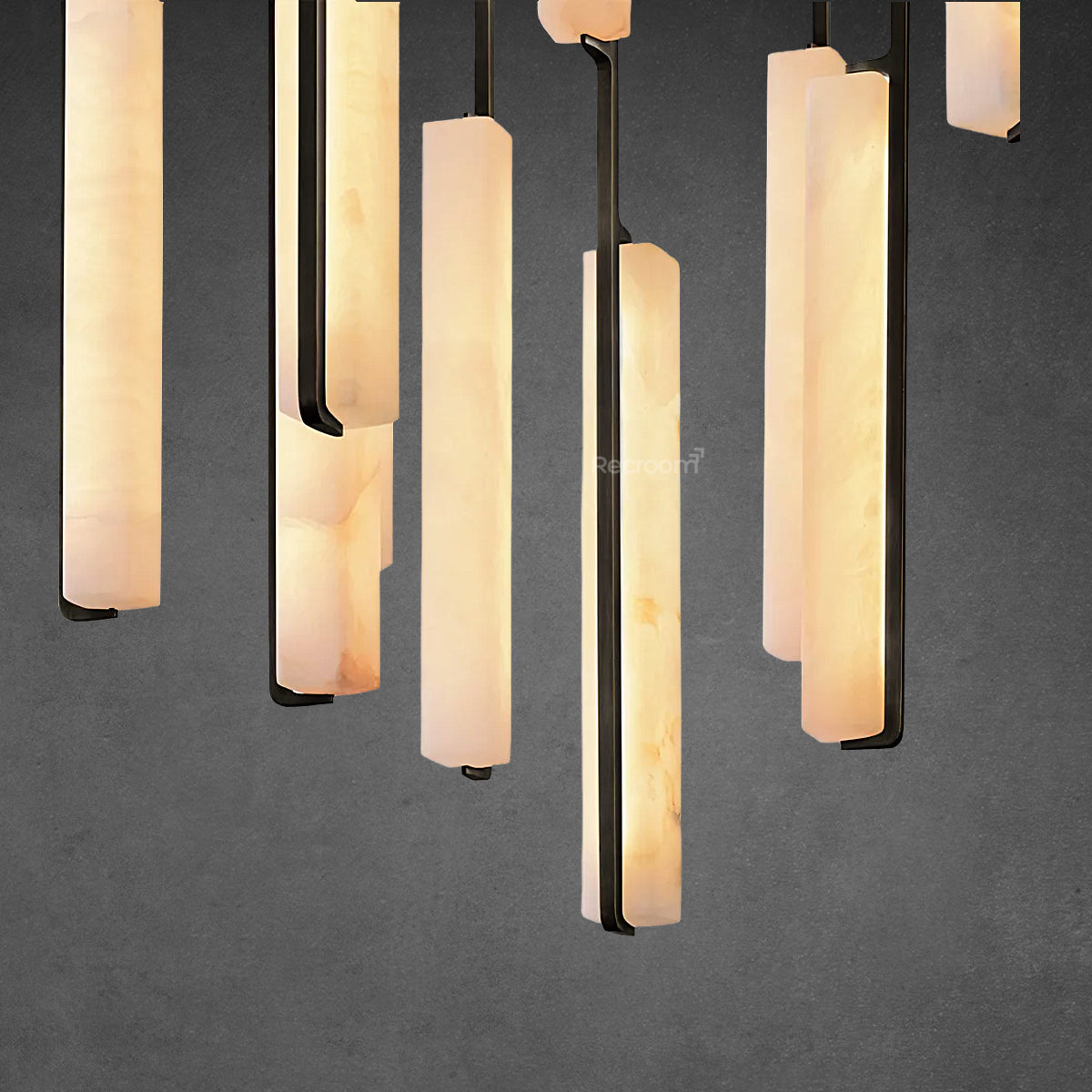 Auduben Alabaster Round Chandelier 56"