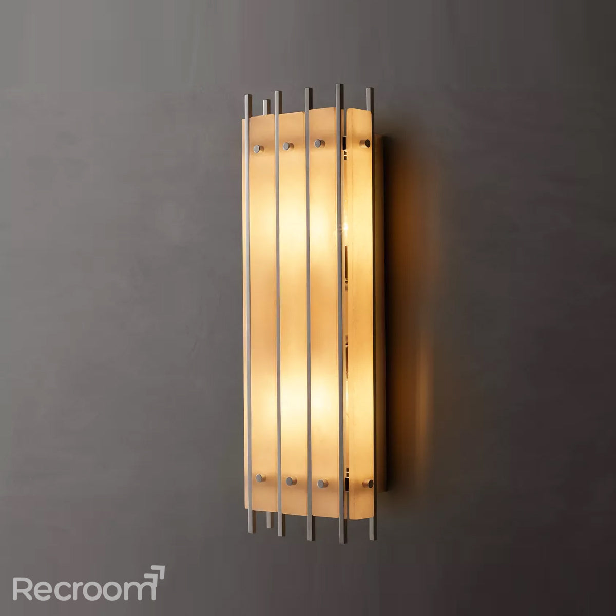 San Marconer Alabaster Grand Rectangular Sconce 26"