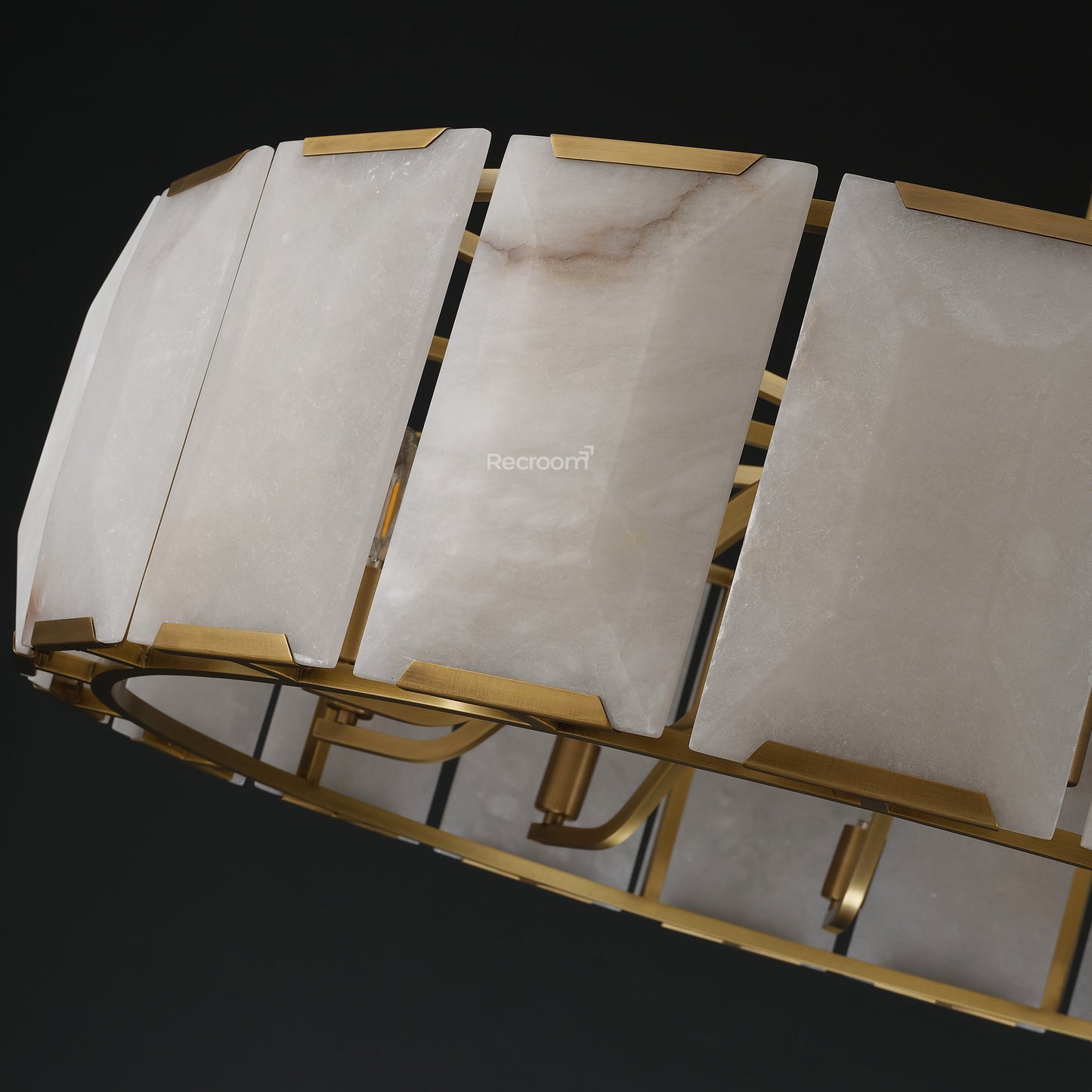 Harllow Calcite Round Chandelier 43"