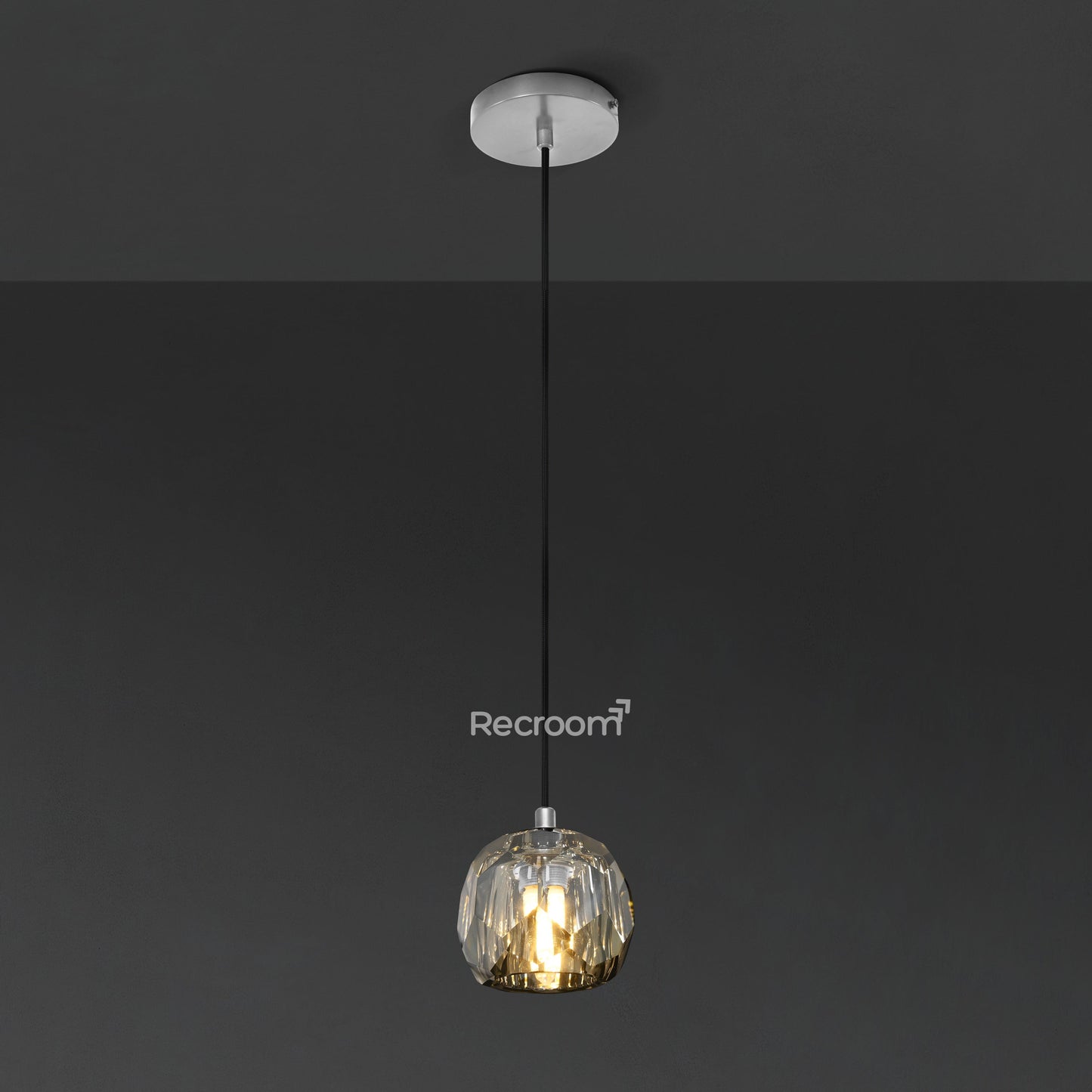 Boulew Crystal Glass Cord Pendant 5"