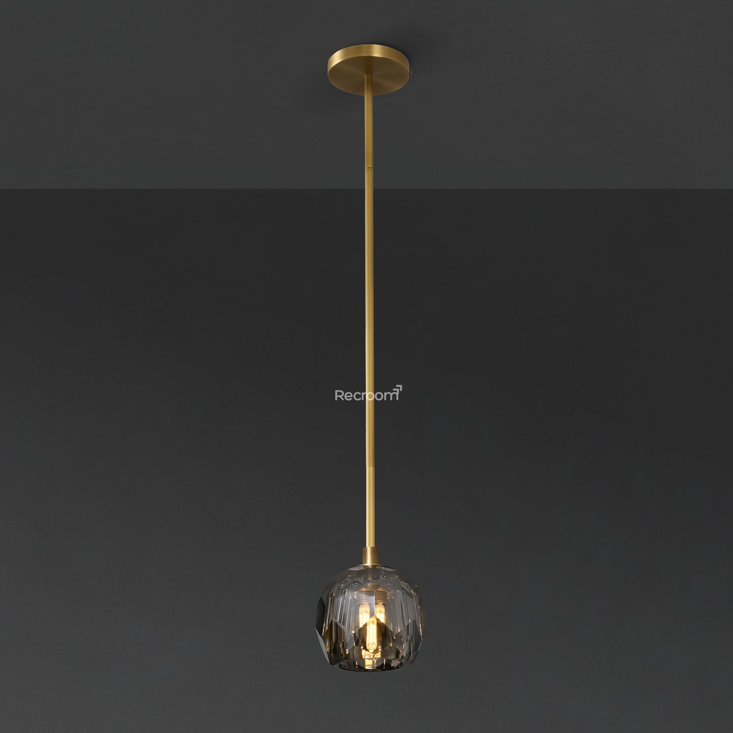 Boulew Crystal Glass Rod Pendant 5"