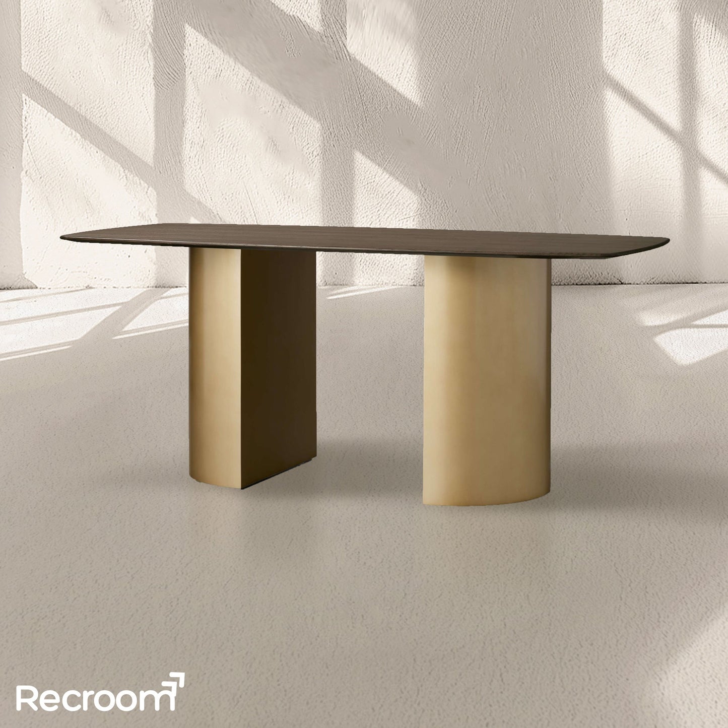 San Germani Wood Dining Table with Dauphine Base