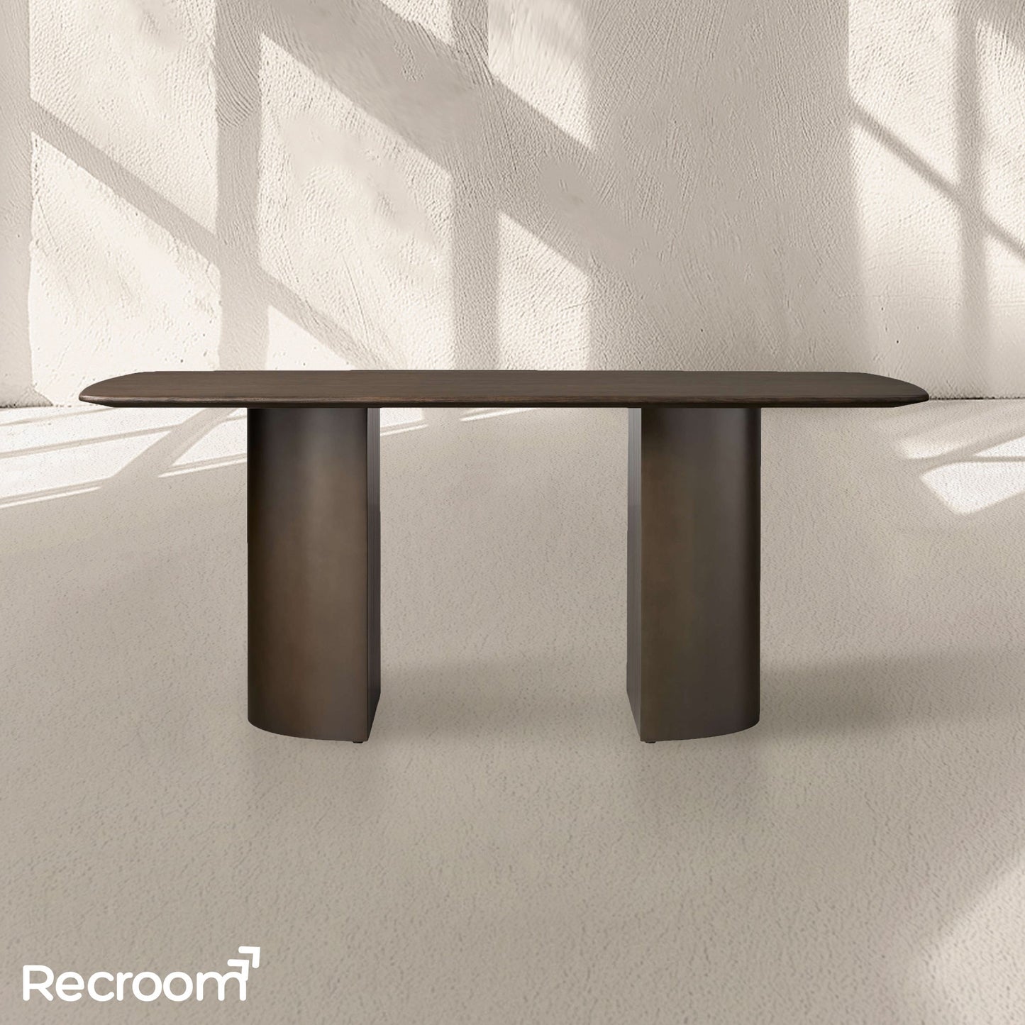 San Germani Wood Dining Table with Dauphine Base