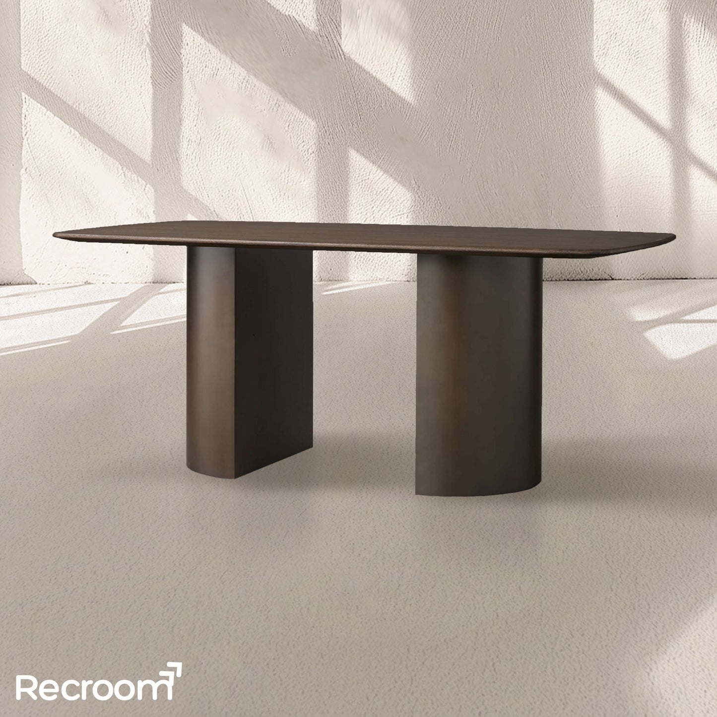 San Germani Wood Dining Table with Dauphine Base