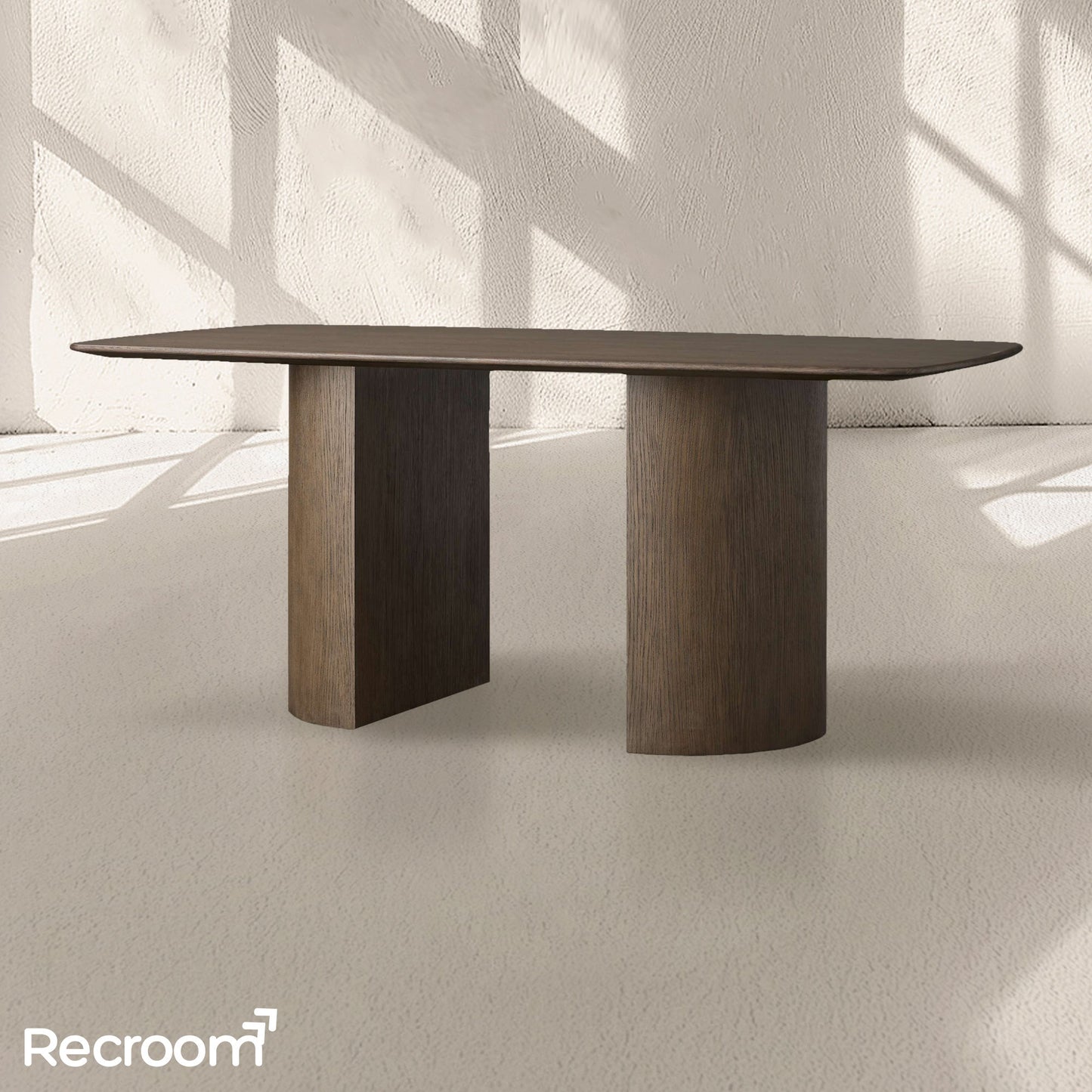 San Germani Wood Dining Table with Dauphine Base