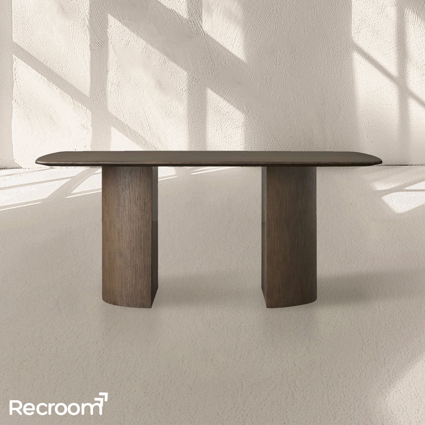San Germani Wood Dining Table with Dauphine Base