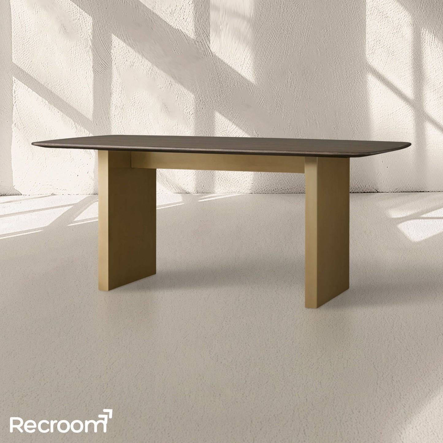 San Germani Wood Dining Table with Clement Base