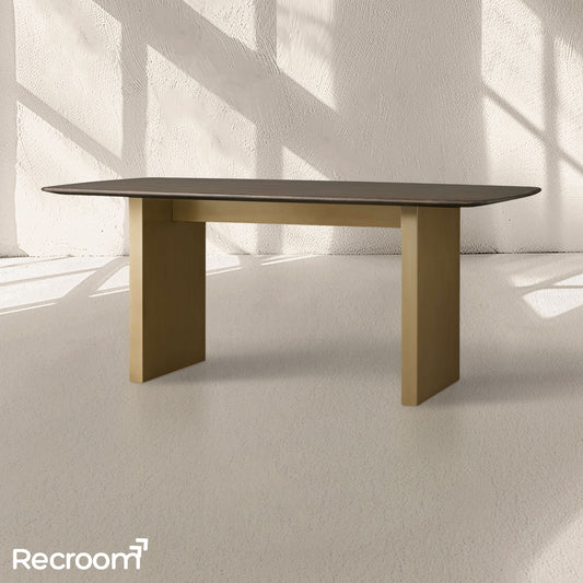 San Germani Wood Dining Table with Clement Base