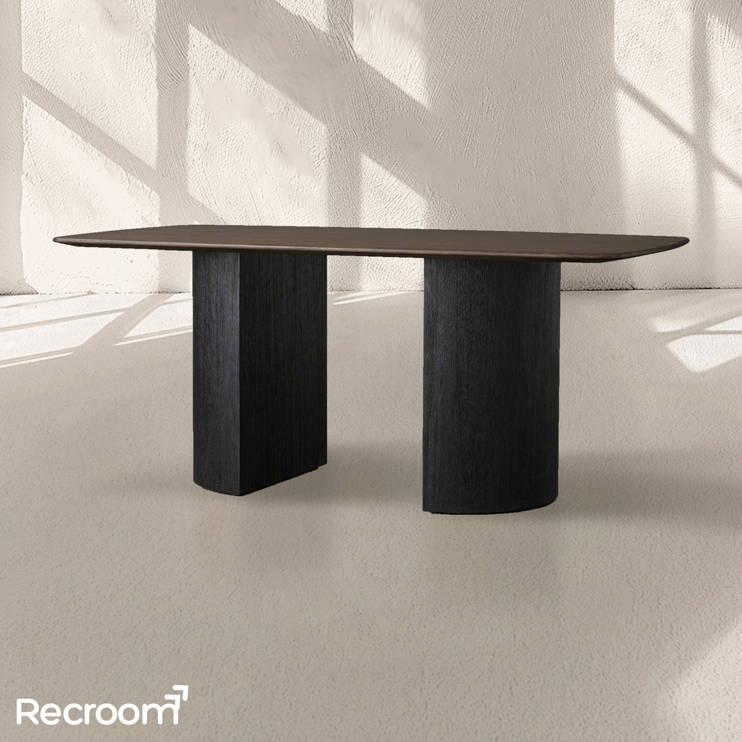 San Germani Wood Dining Table with Dauphine Base