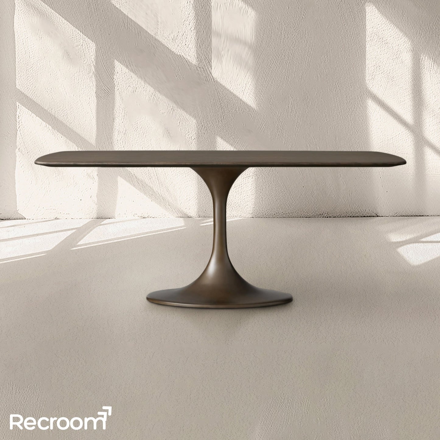San Germani Wood Dining Table with Launette Base