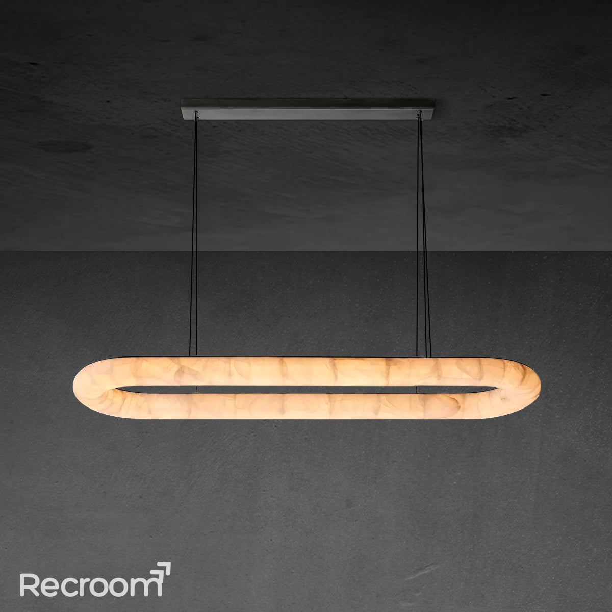 Rivager Lisse Oval Chandelier 74"