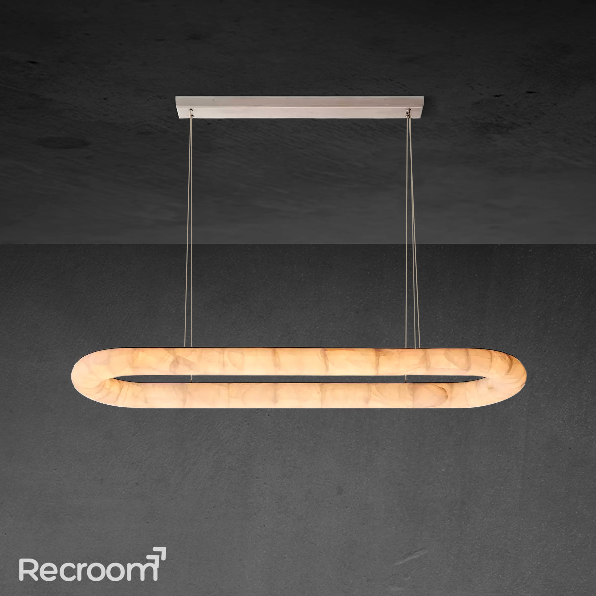 Rivager Lisse Oval Chandelier 74"