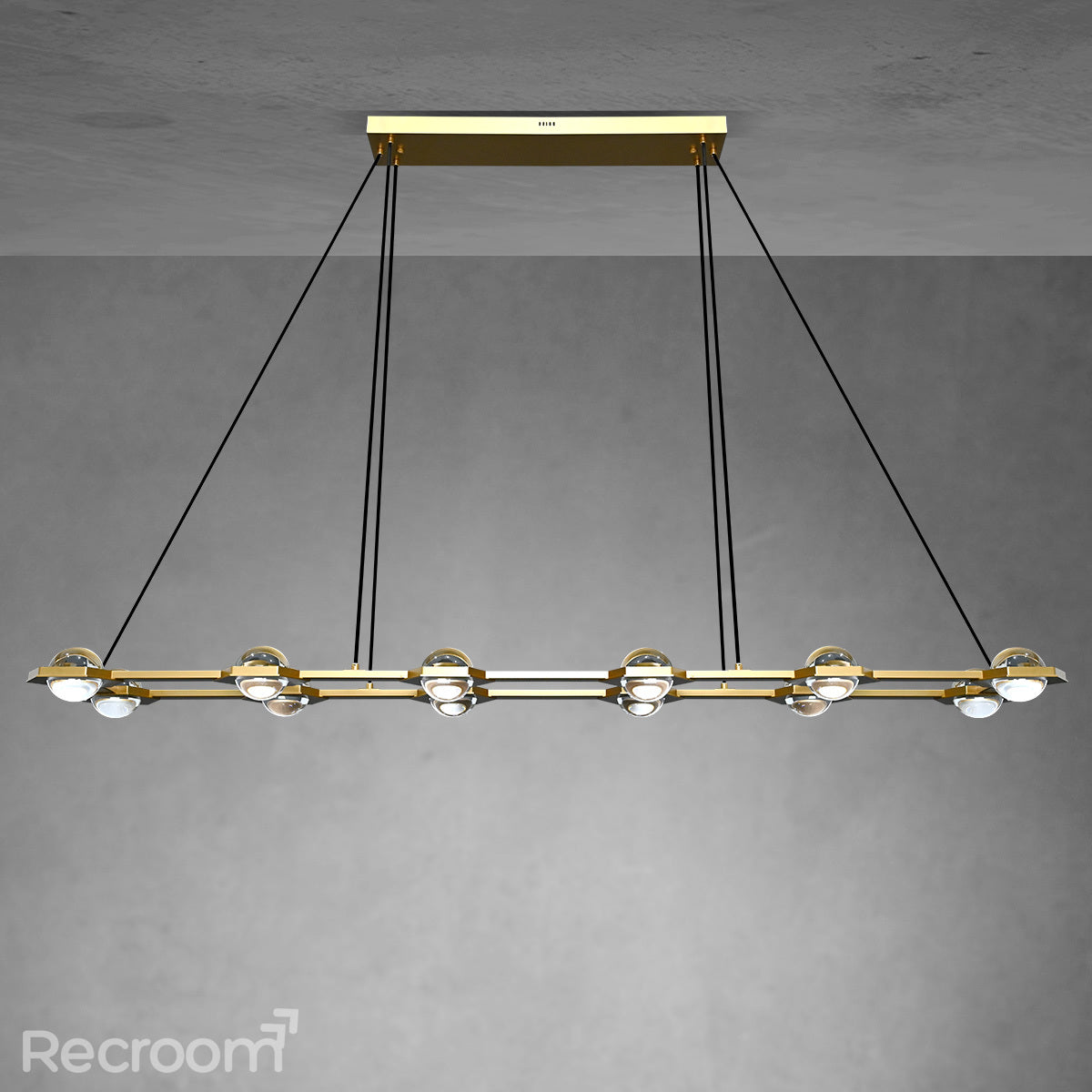 Eclitant Rectangular Chandelier 72"
