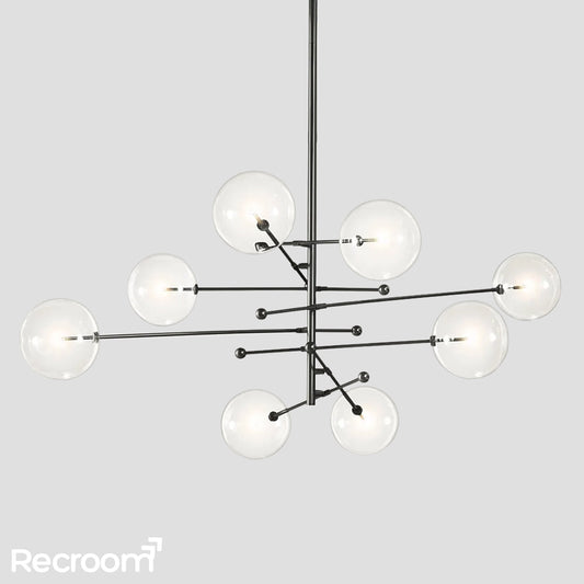 Glass Global Pendant Chandelier 79''