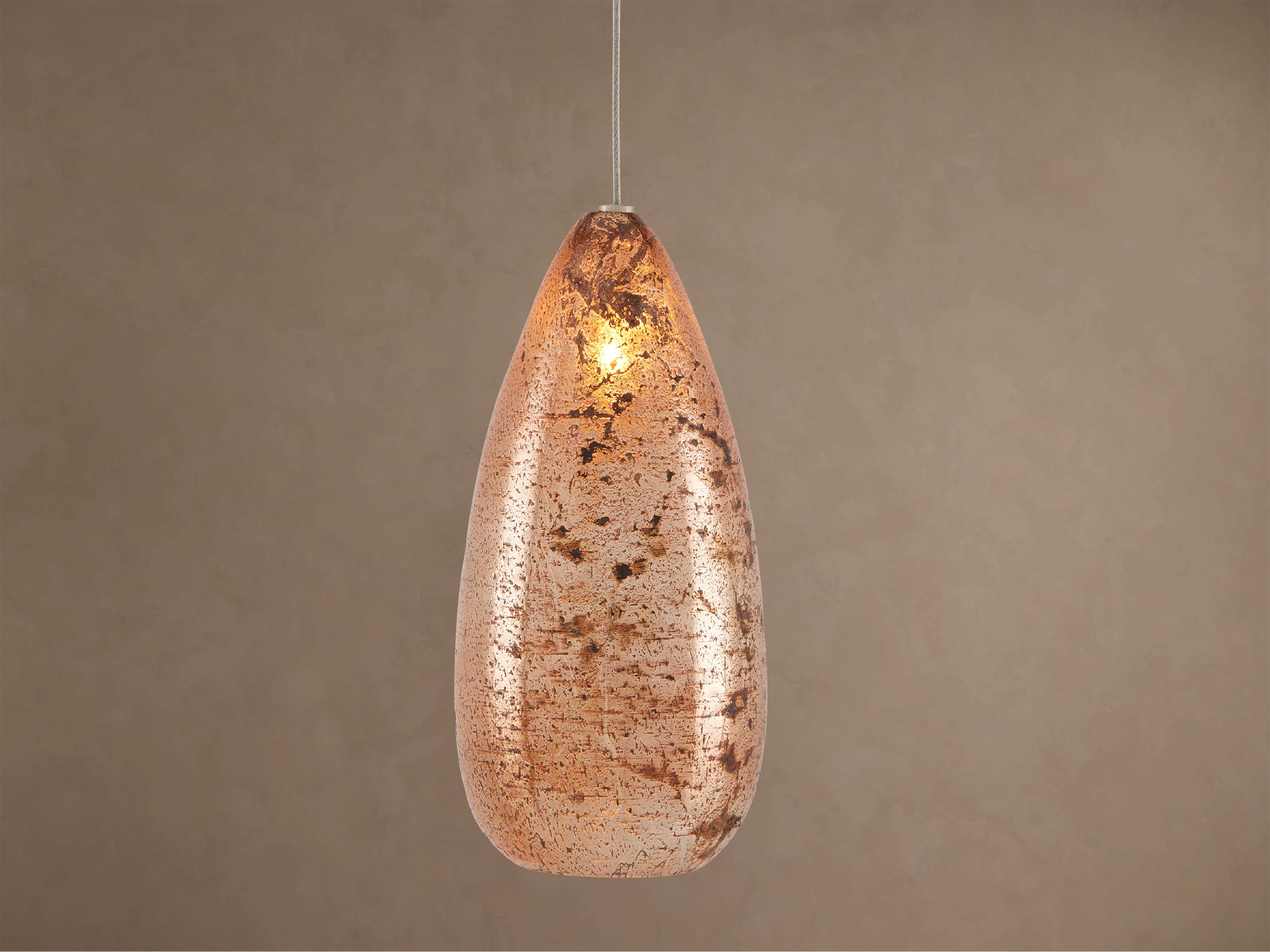 Edda Cascade Teardrop Mercury Glass Pendant