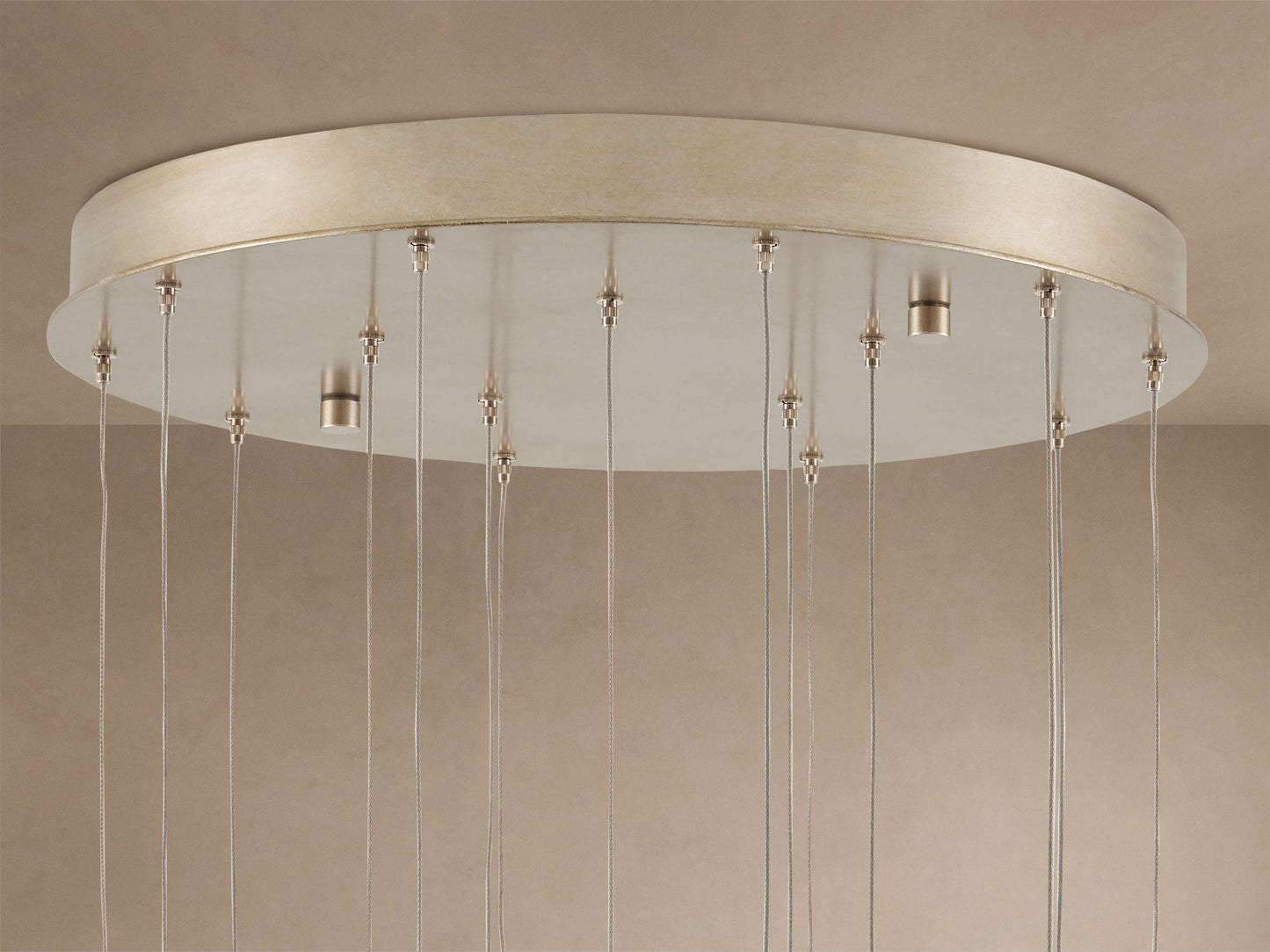 Edda Cascade Teardrop Mercury Glass Round Chandelier 23'' 35''D