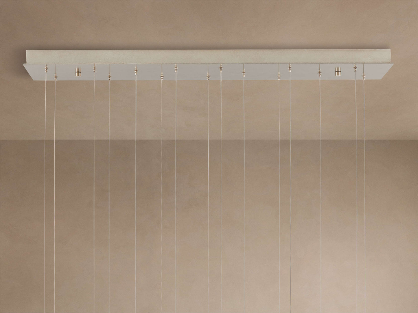 Edda Cascade Teardrop Mercury Glass Linear Chandelier 48'' 54''L