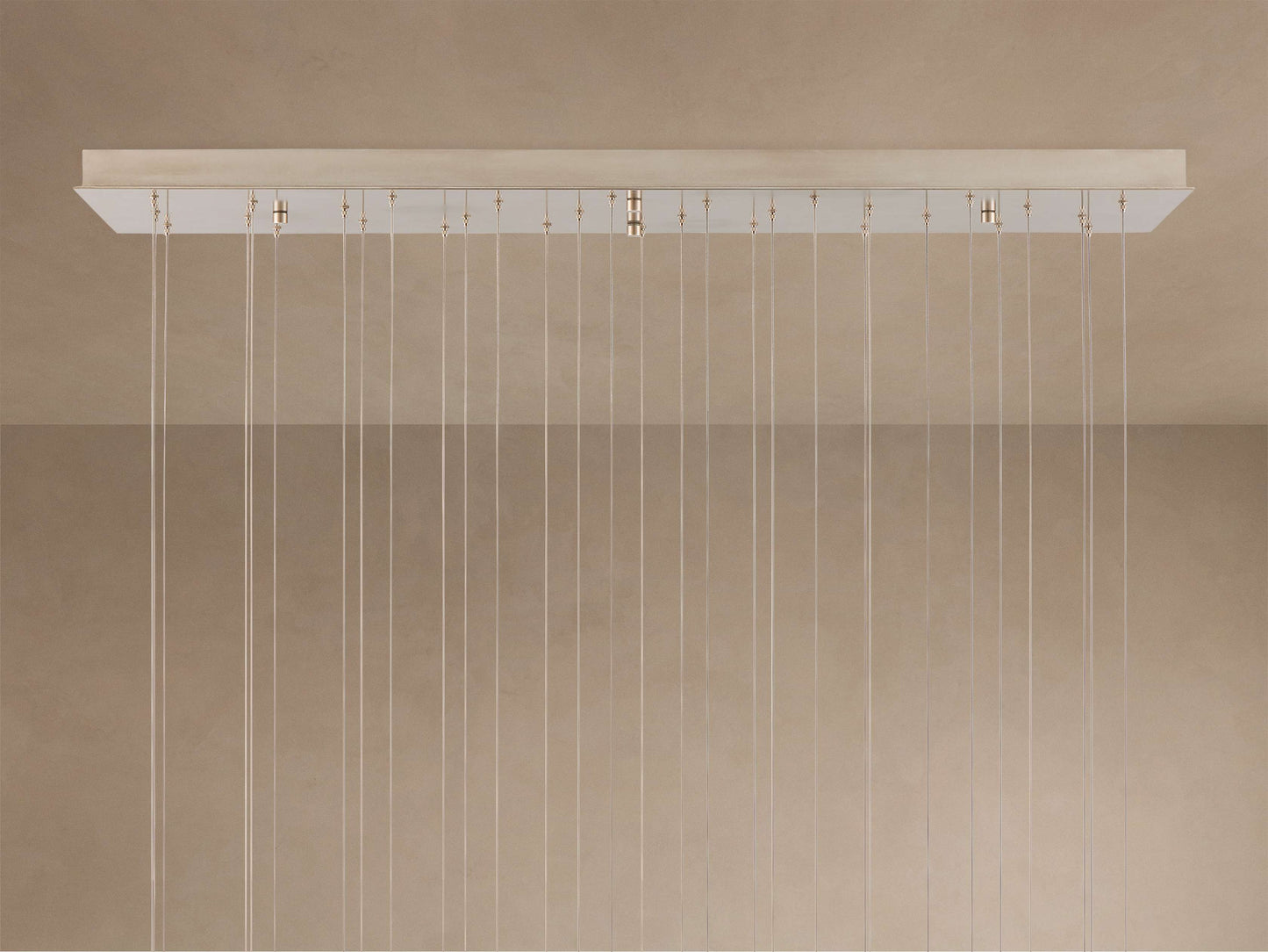 Edda Cascade Teardrop Mercury Glass Linear Chandelier 48'' 54''L