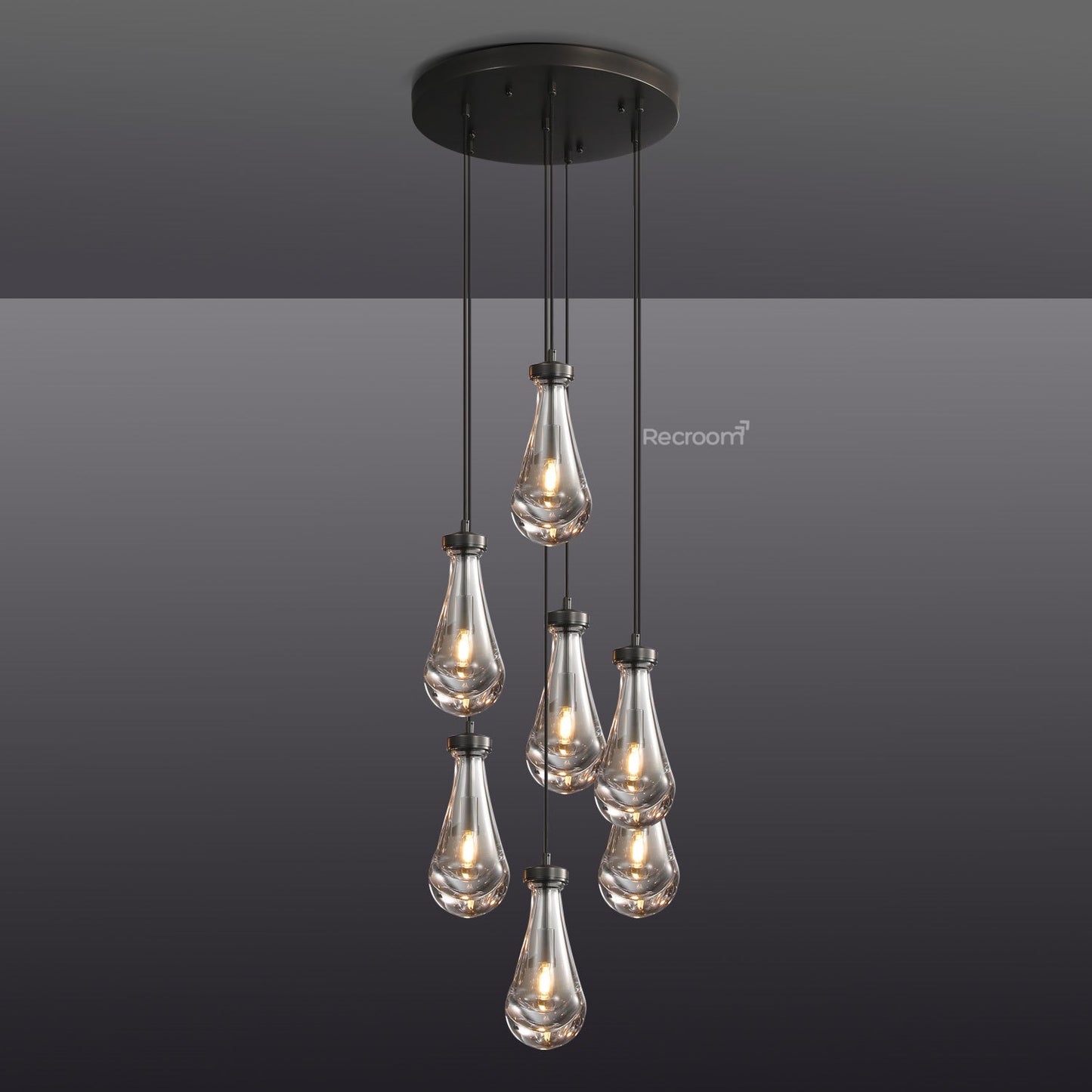 Raindrop Round Chandelier 18"
