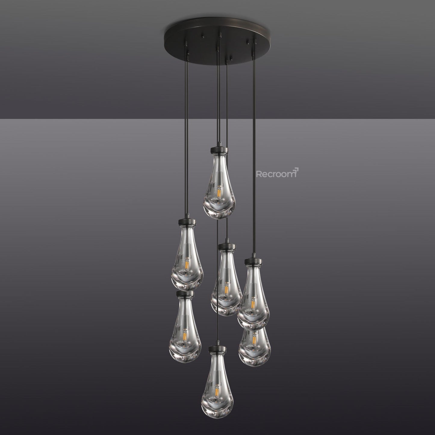Raindrop Round Chandelier 18"