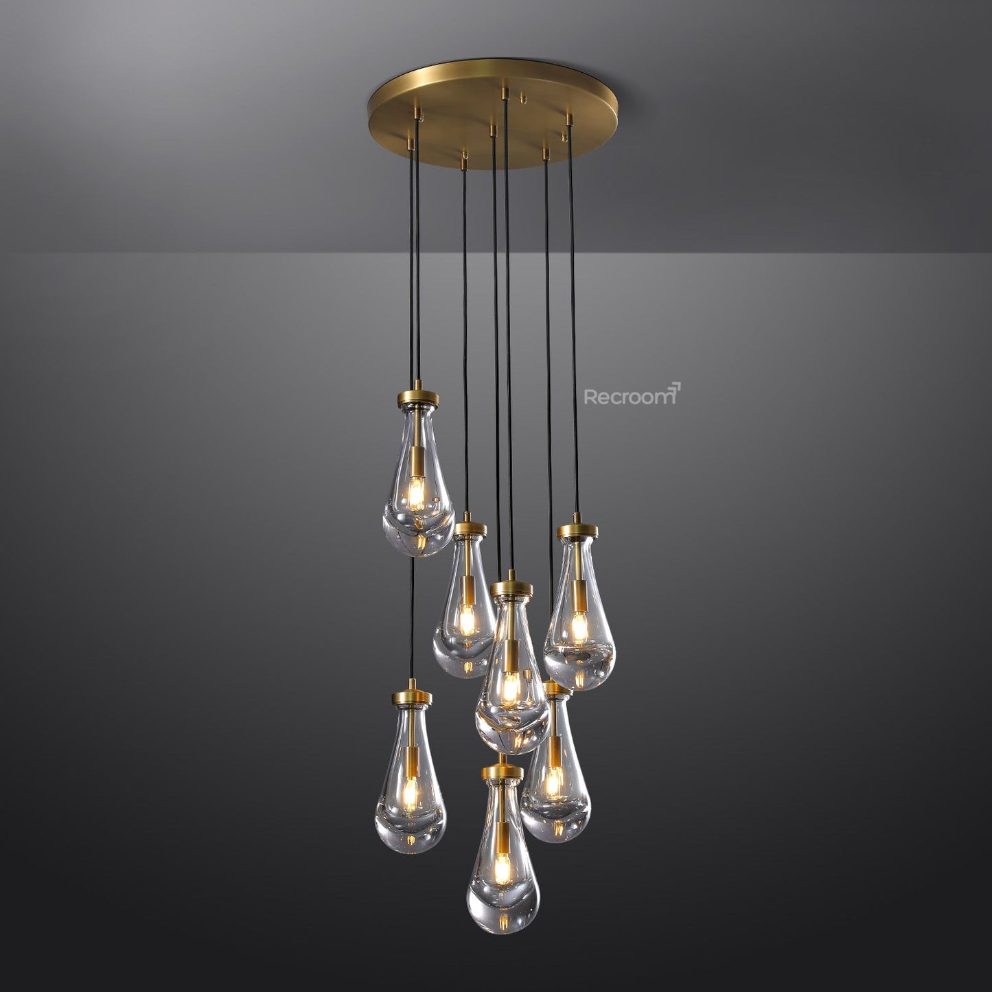 Raindrop Round Chandelier 18"