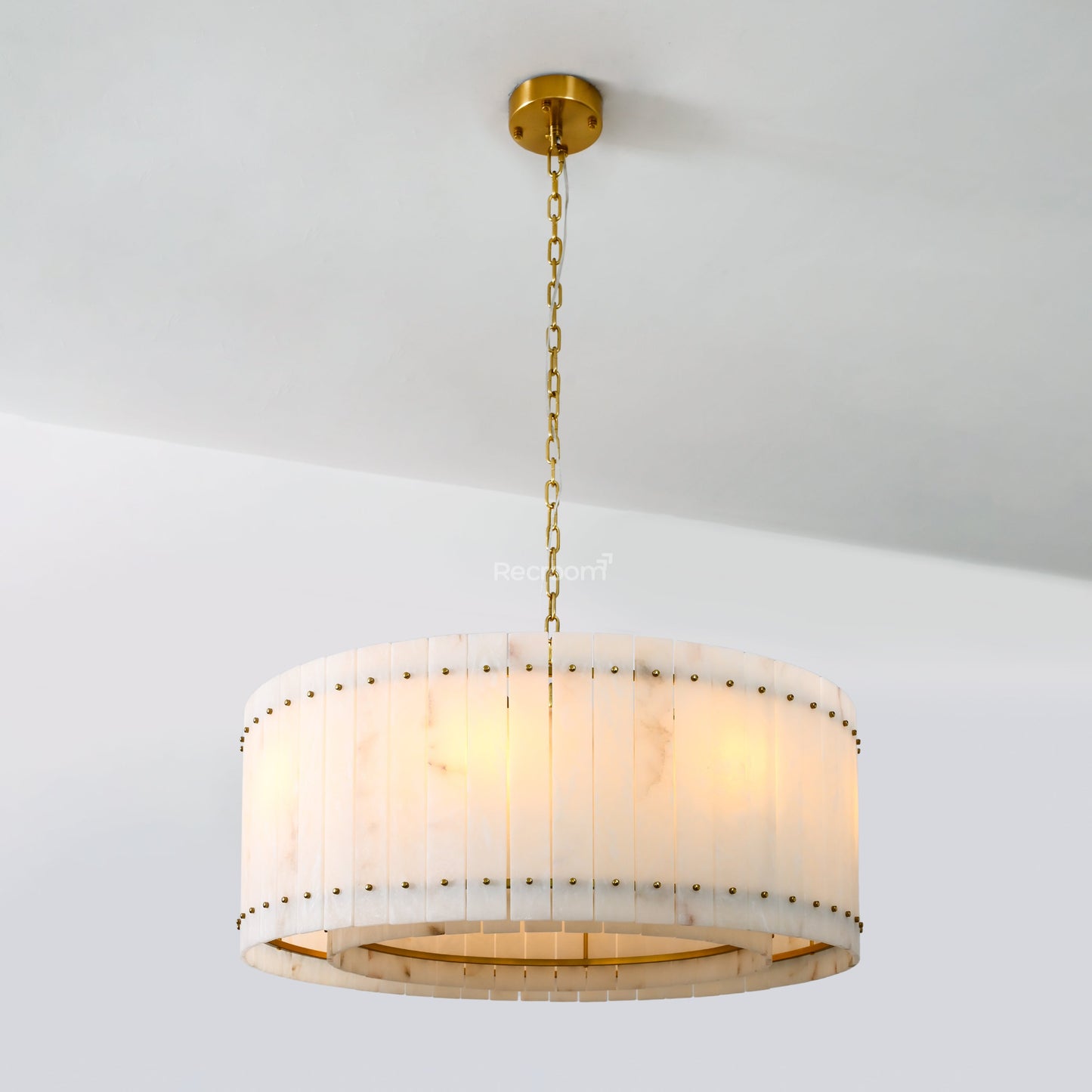 San Marconer Alabaster Round Chandelier 37‘’