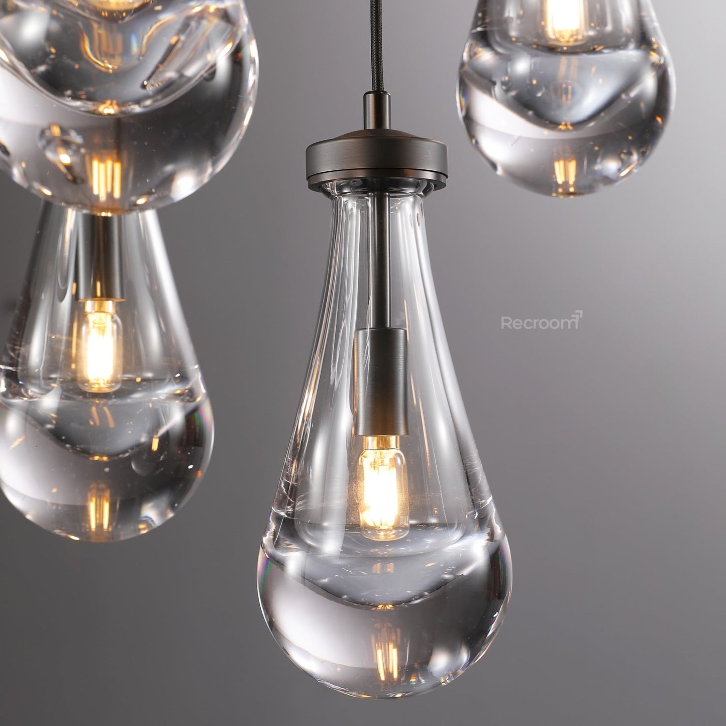 Raindrop Round Chandelier 36"