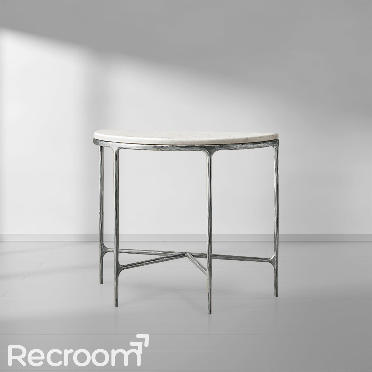 Thaddeo Marble Demilune Console Table