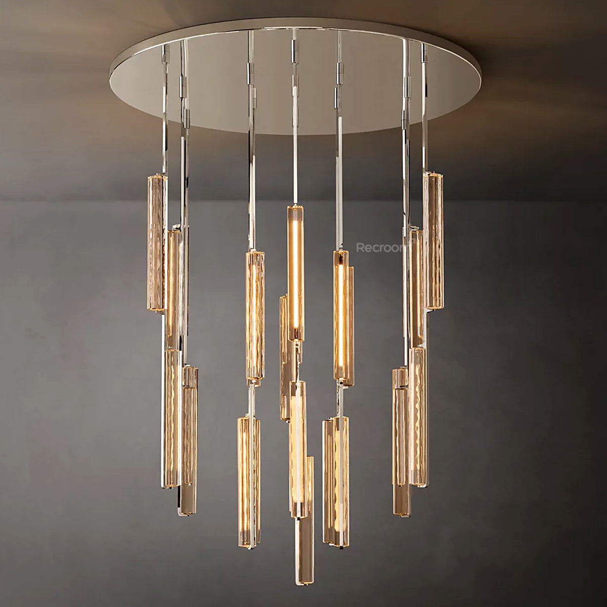 Auduben Crystal Round Chandelier 56"