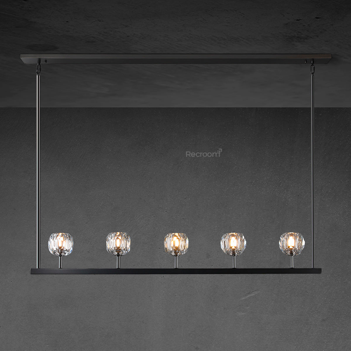 Boulew Crystal Linear Chandelier 48"