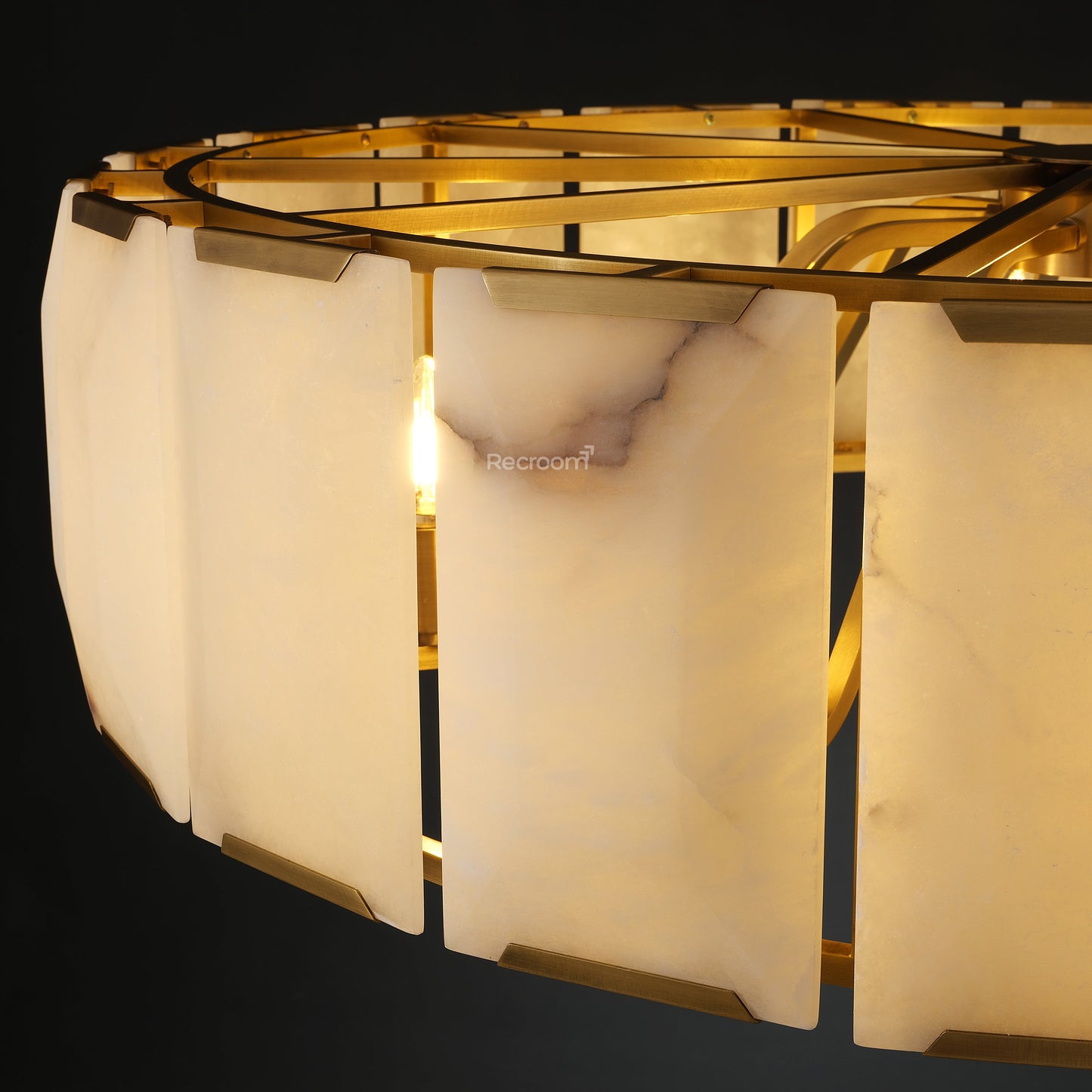 Harllow Calcite Round Chandelier 43"