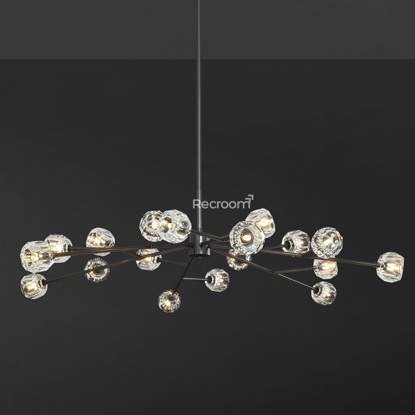 Boulew Crystal Glass Round Chandelier 60"