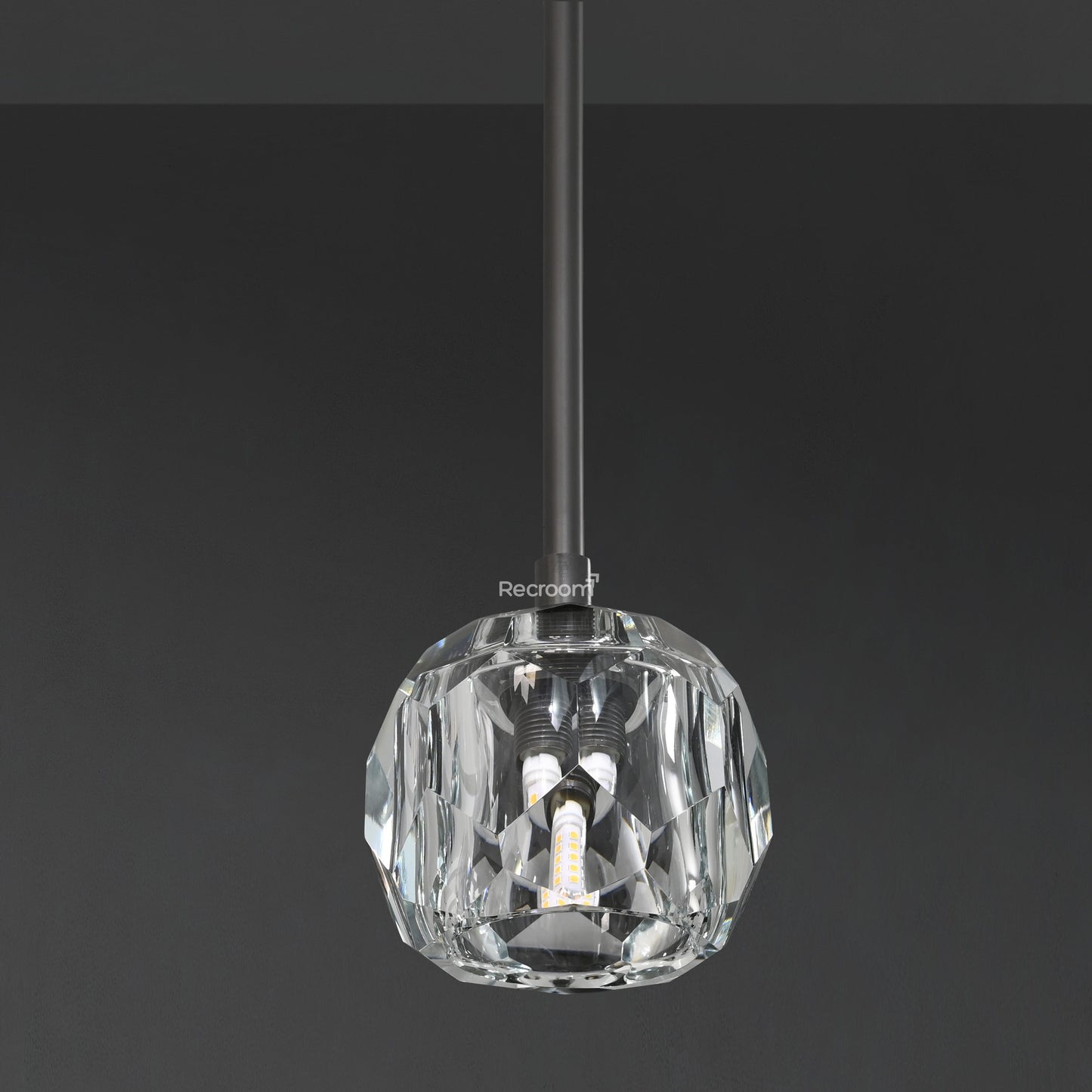 Boulew Crystal Glass Rod Pendant 5"