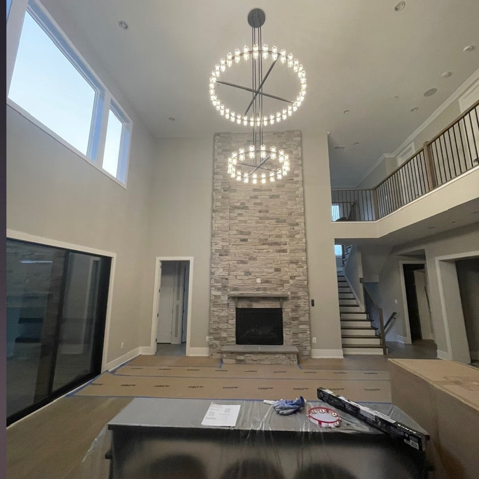 Arcachonest LED Round 2-Tier Chandelier 60"