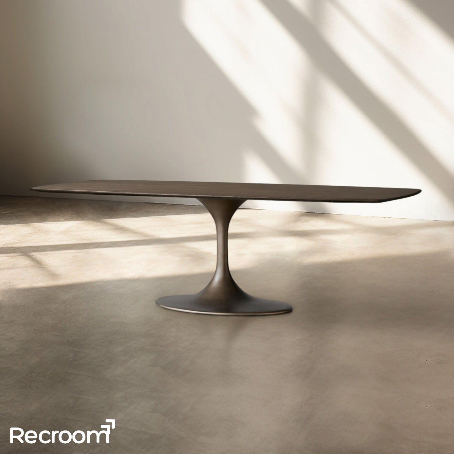 San Germani Wood Dining Table with Launette Base