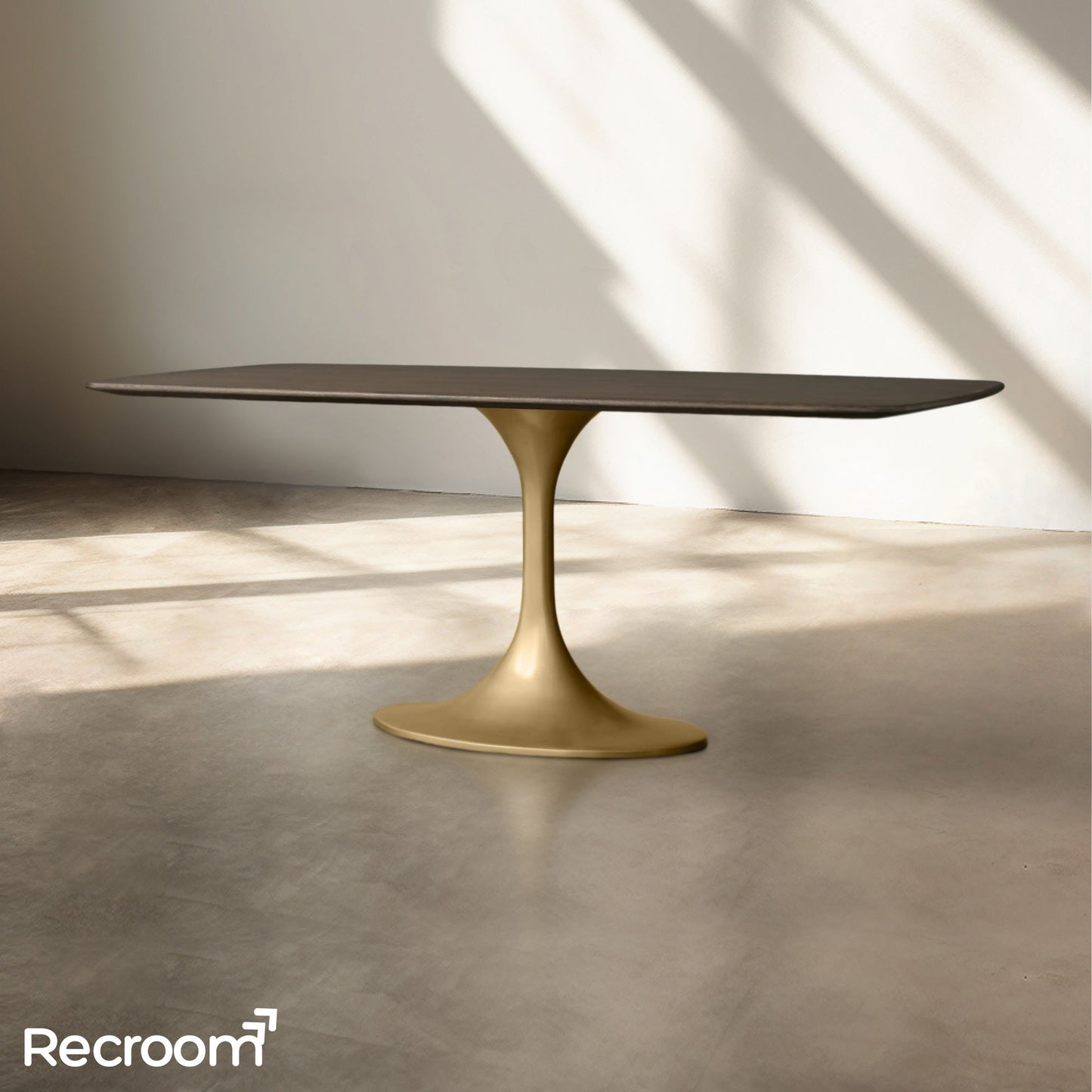 San Germani Wood Dining Table with Launette Base