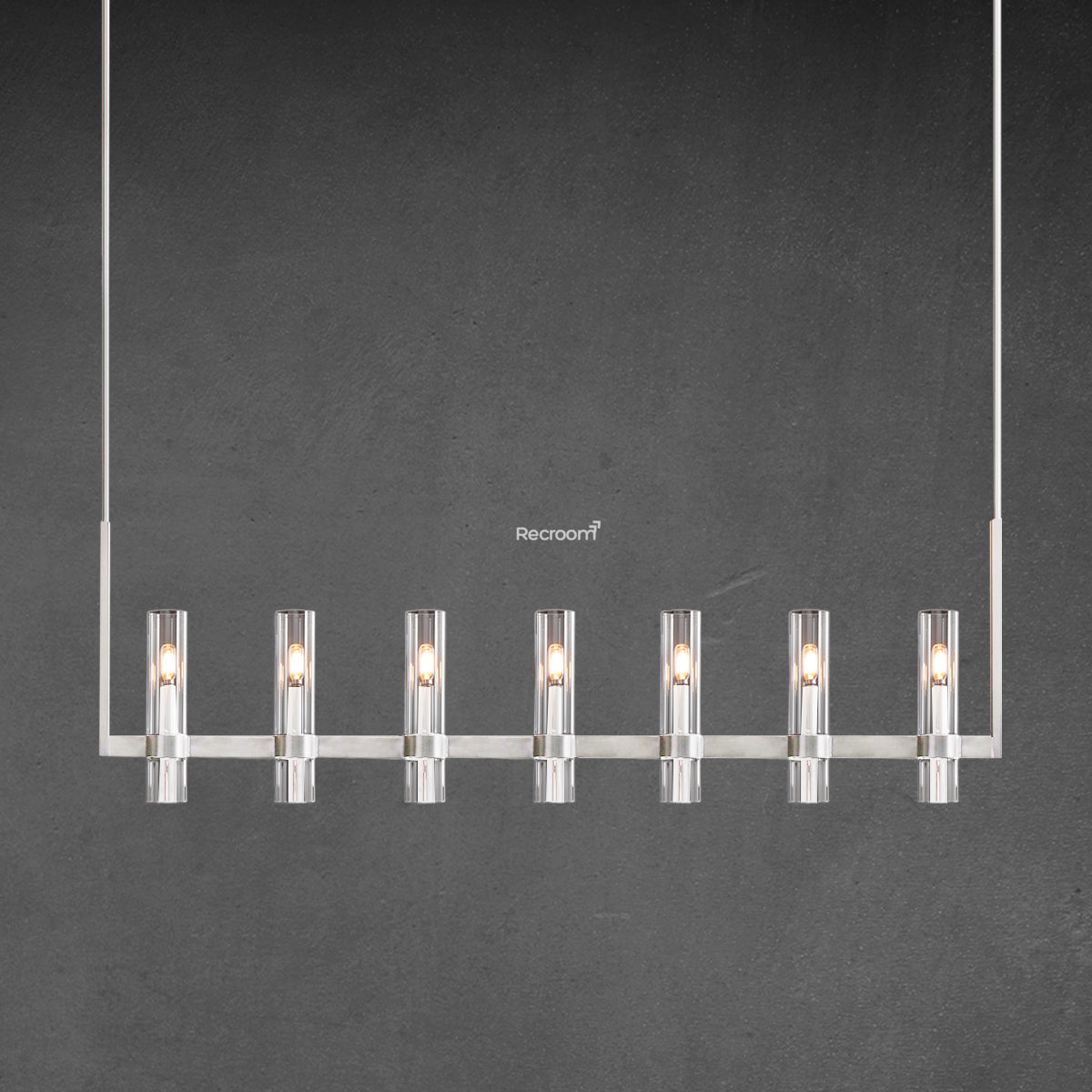 Manory Glass Linear Chandelier 59"