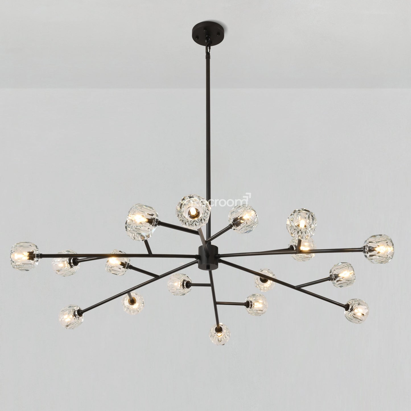 Boulew Crystal Glass Round Chandelier 60"