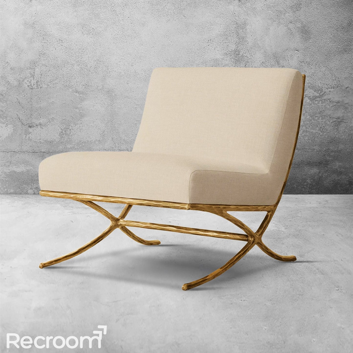 Thaddeo X-base Leather Slipper Chair