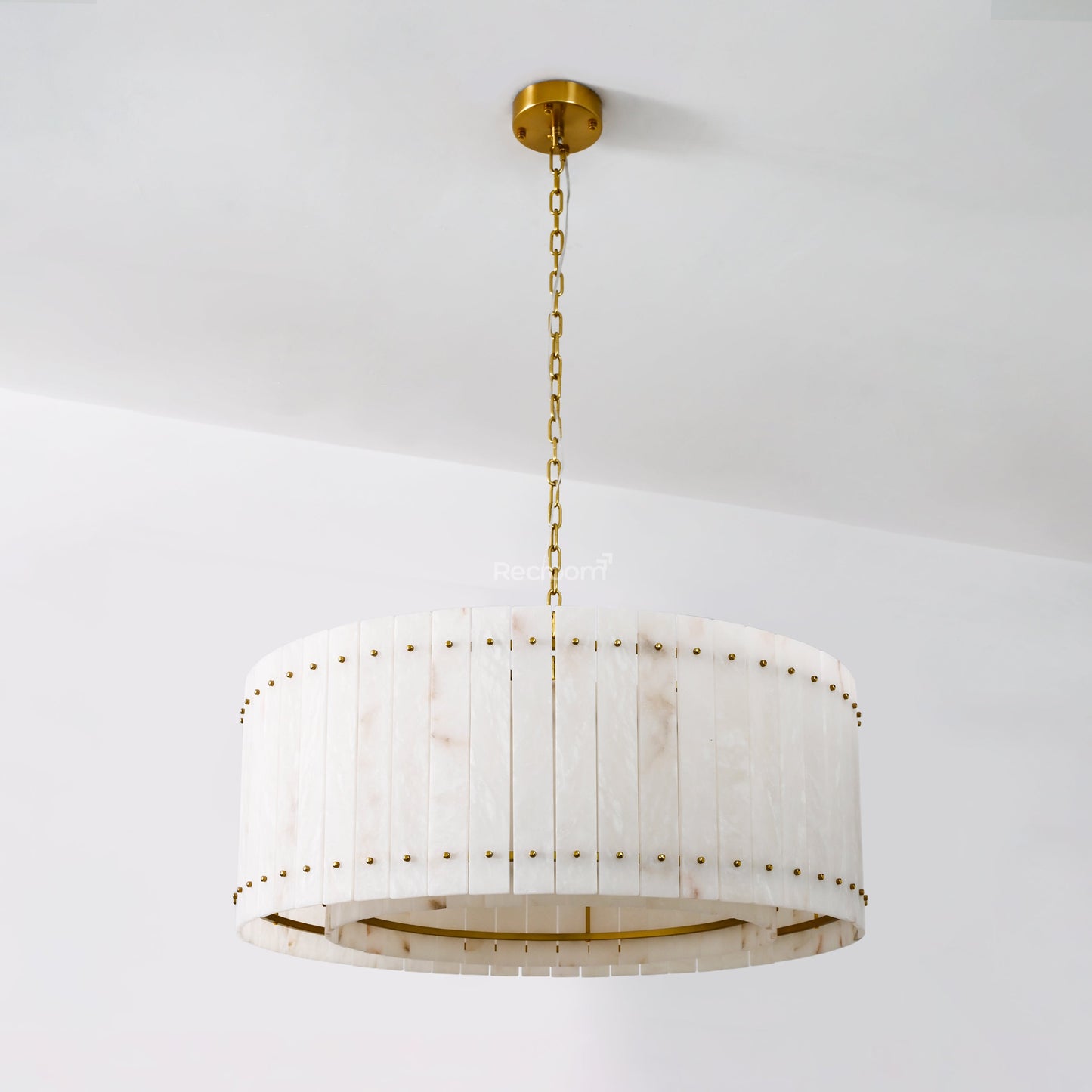 San Marconer Alabaster Round Chandelier 37‘’