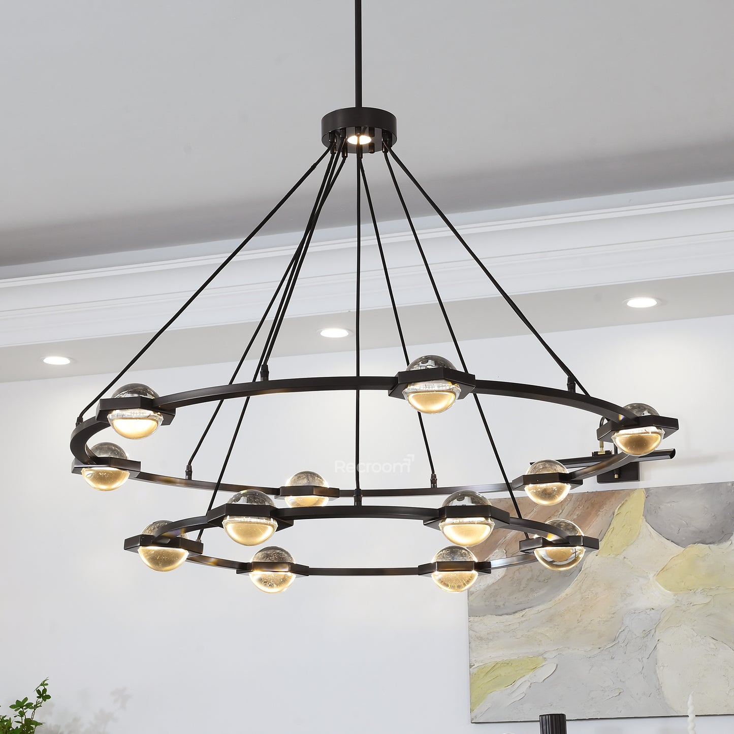 Eclitant Two-Tier Round Chandelier 60"
