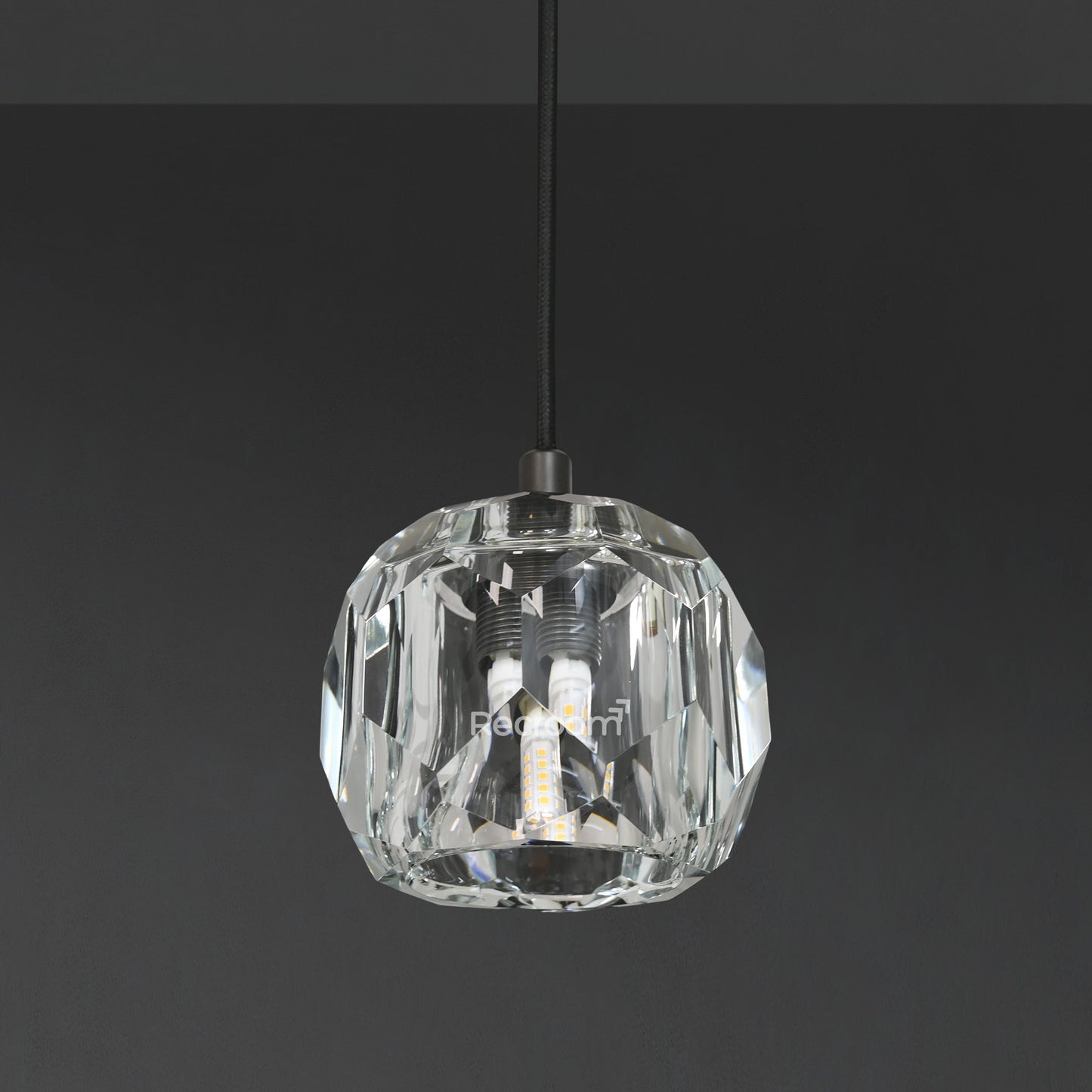 Boulew Crystal Glass Cord Pendant 5"