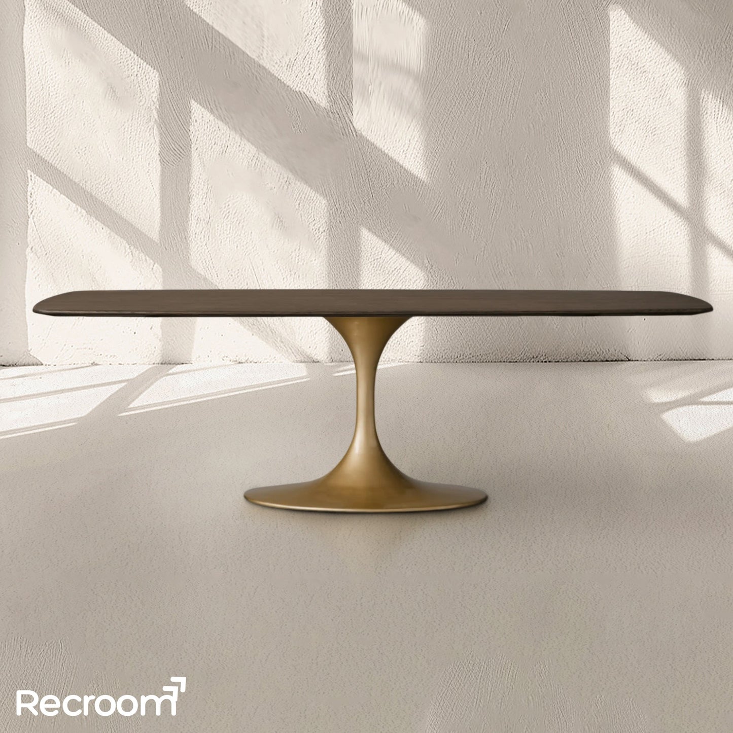 San Germani Wood Dining Table with Launette Base