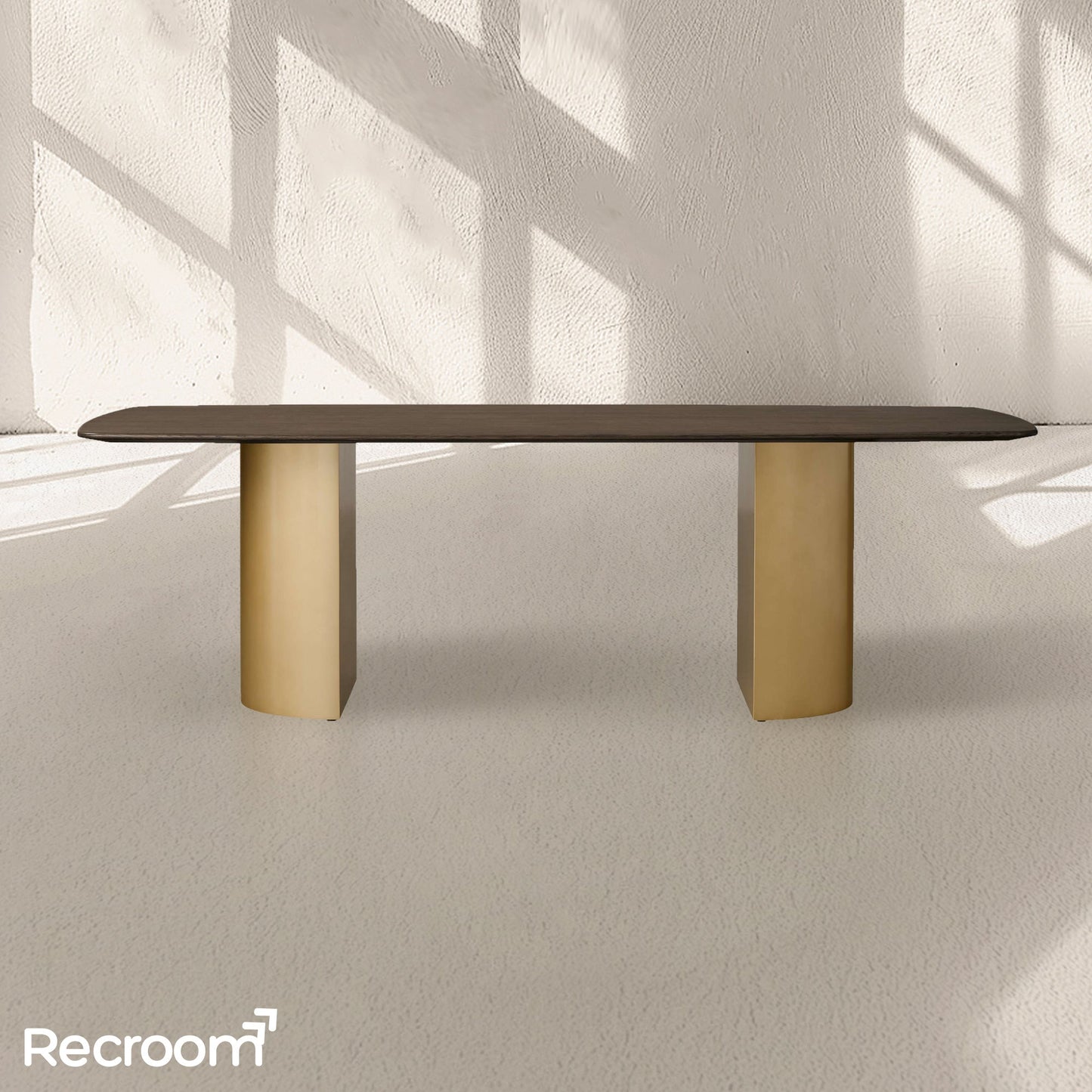 San Germani Wood Dining Table with Dauphine Base