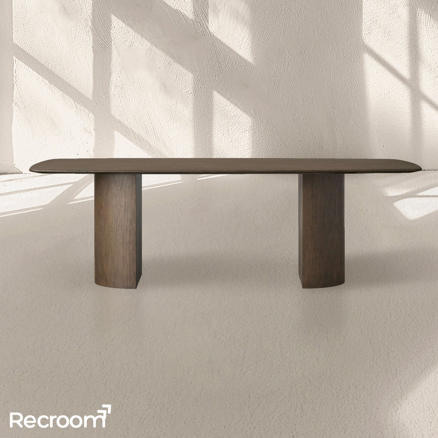 San Germani Wood Dining Table with Dauphine Base