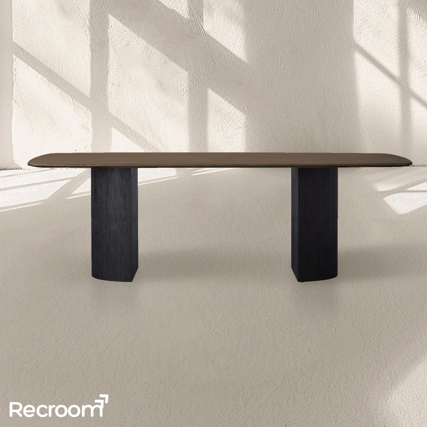 San Germani Wood Dining Table with Dauphine Base