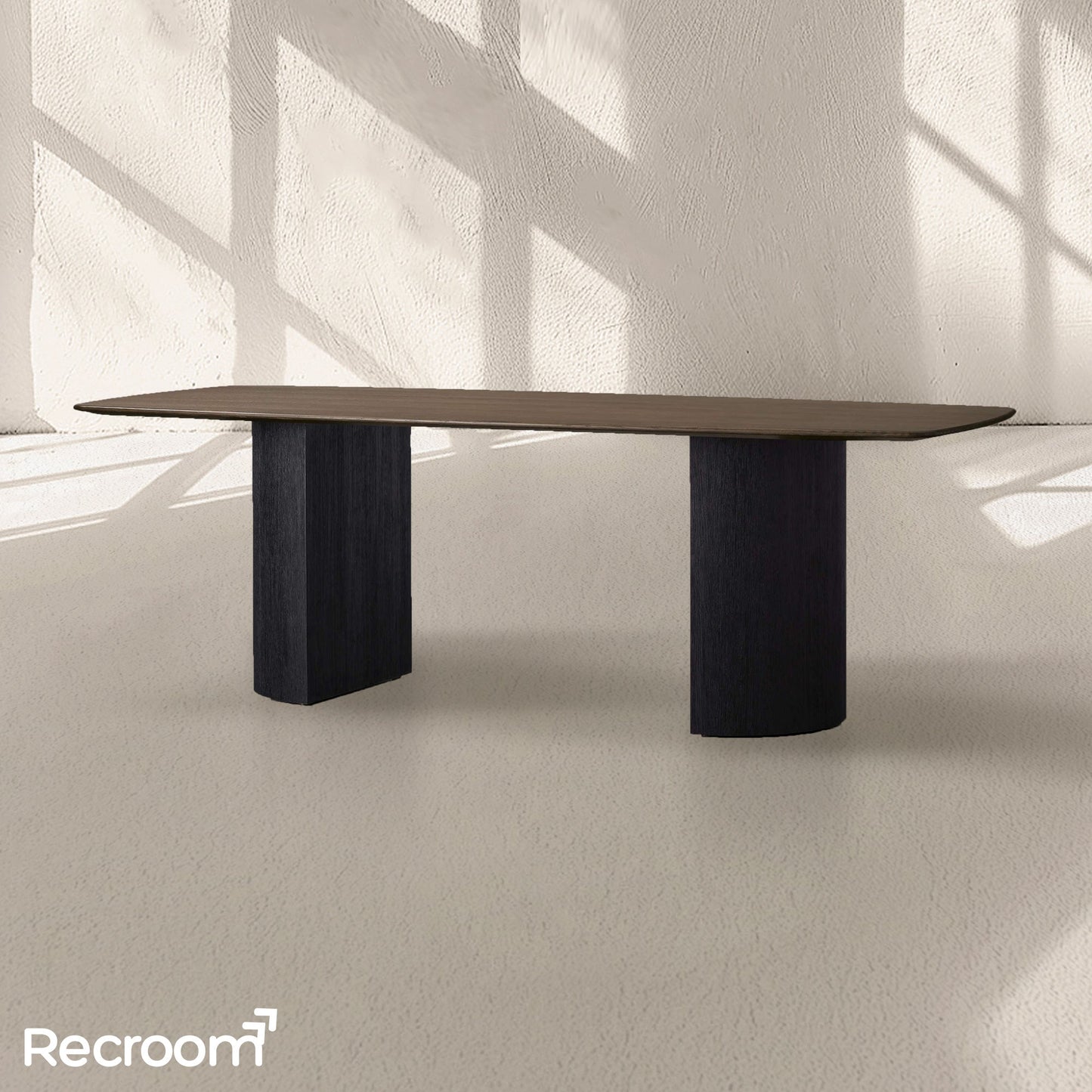San Germani Wood Dining Table with Dauphine Base