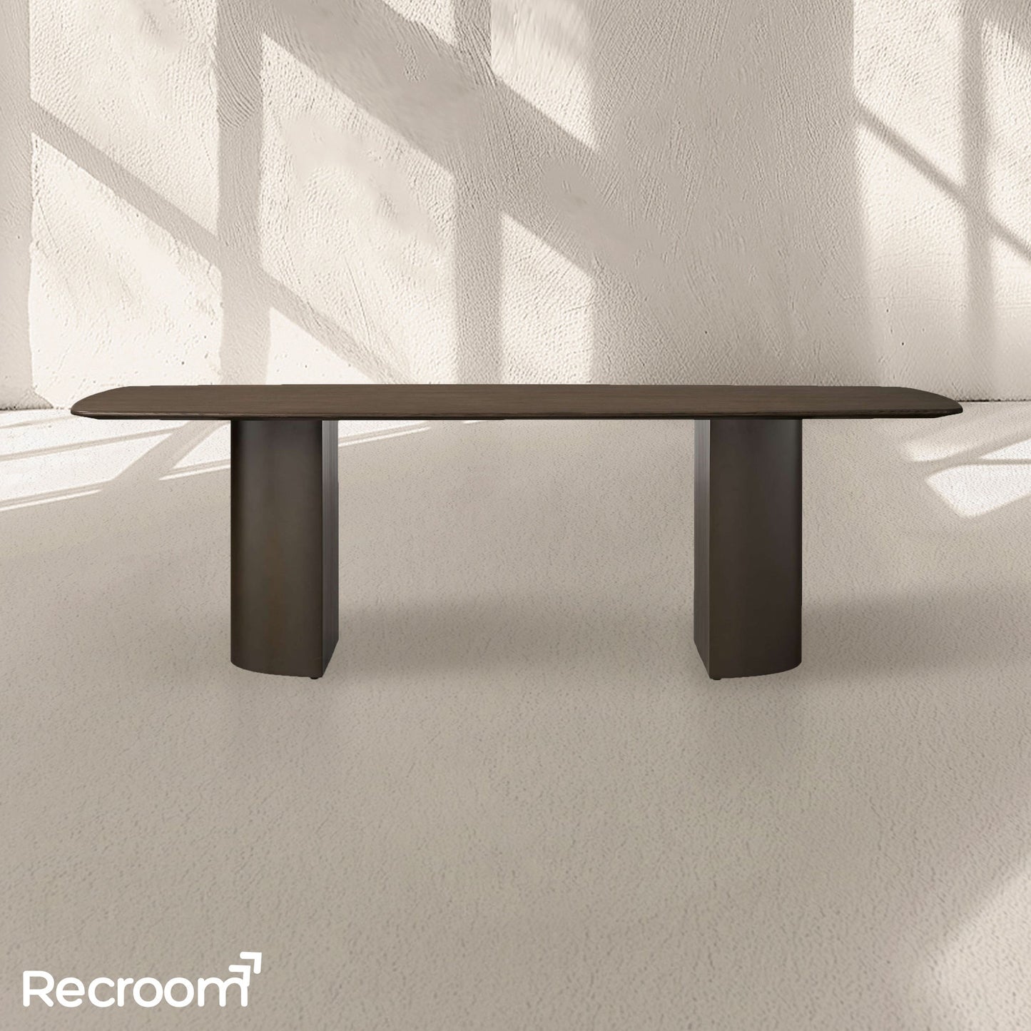 San Germani Wood Dining Table with Dauphine Base