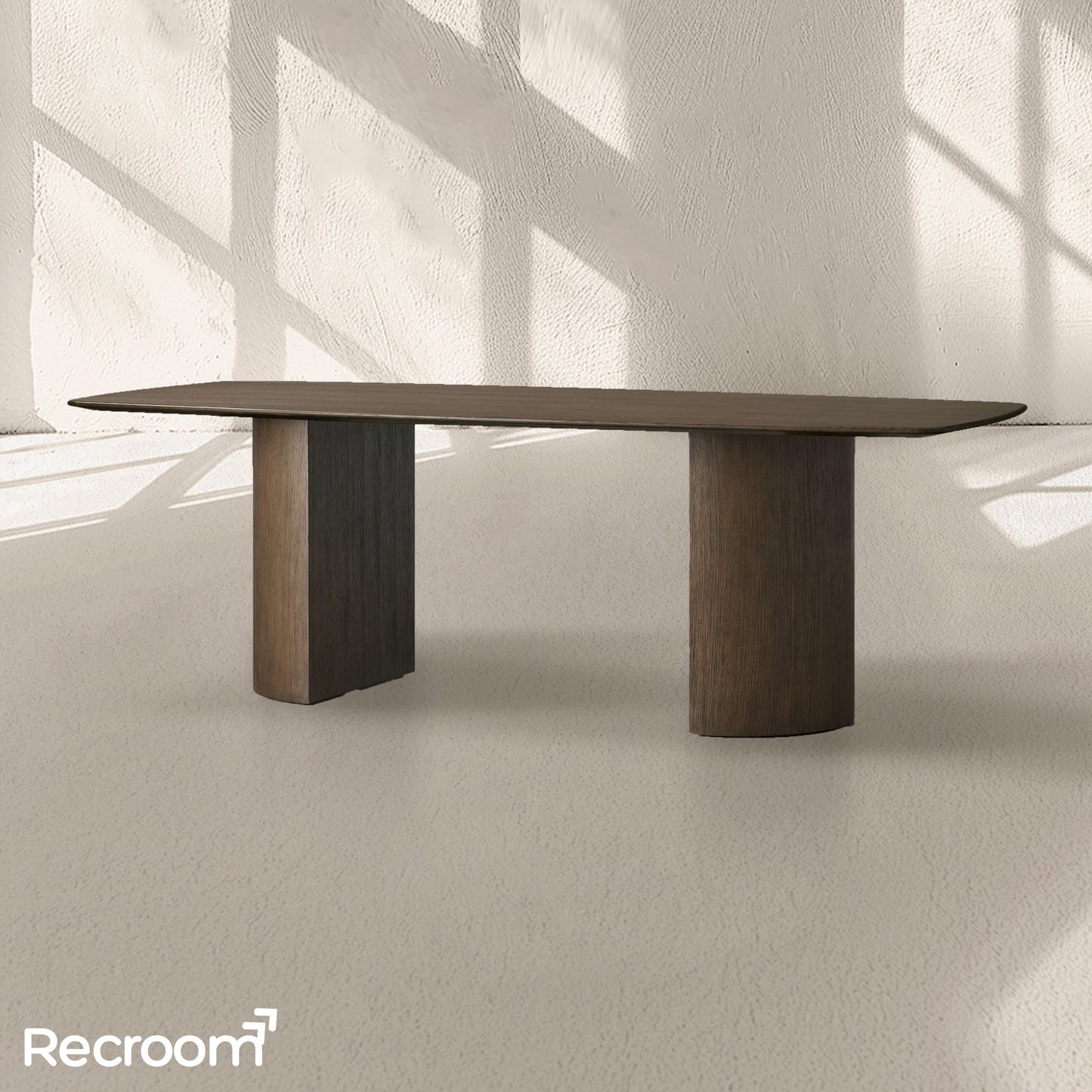 San Germani Wood Dining Table with Dauphine Base