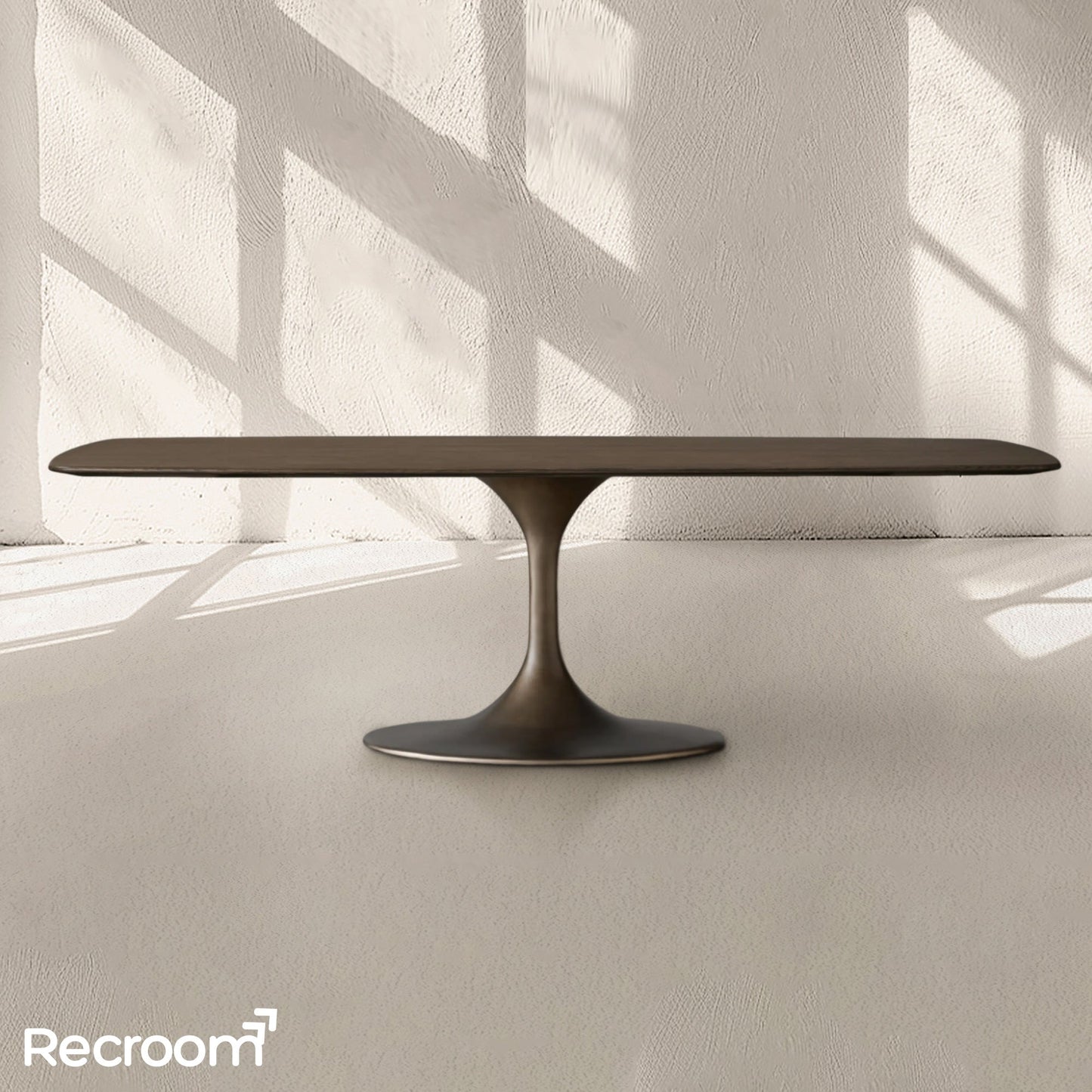 San Germani Wood Dining Table with Launette Base